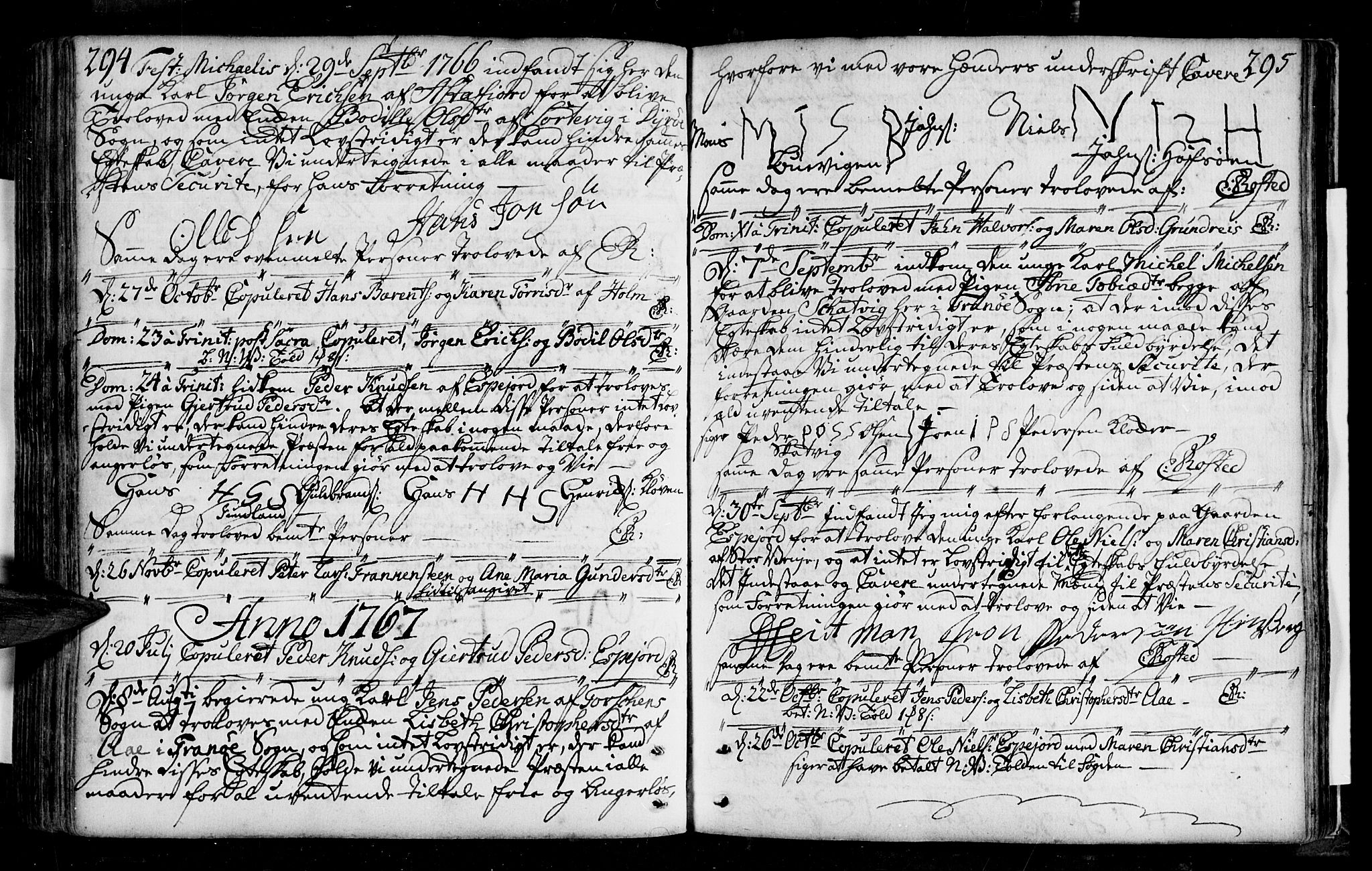 Tranøy sokneprestkontor, AV/SATØ-S-1313/I/Ia/Iaa/L0001kirke: Parish register (official) no. 1, 1757-1773, p. 294-295