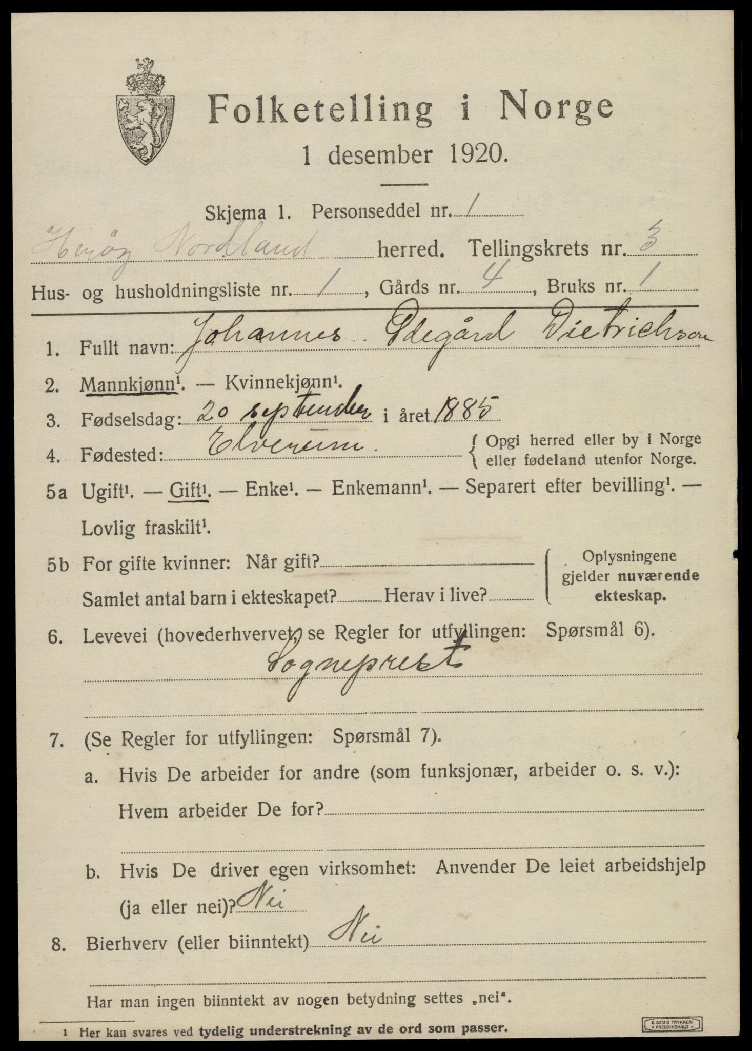 SAT, 1920 census for Herøy, 1920, p. 1922