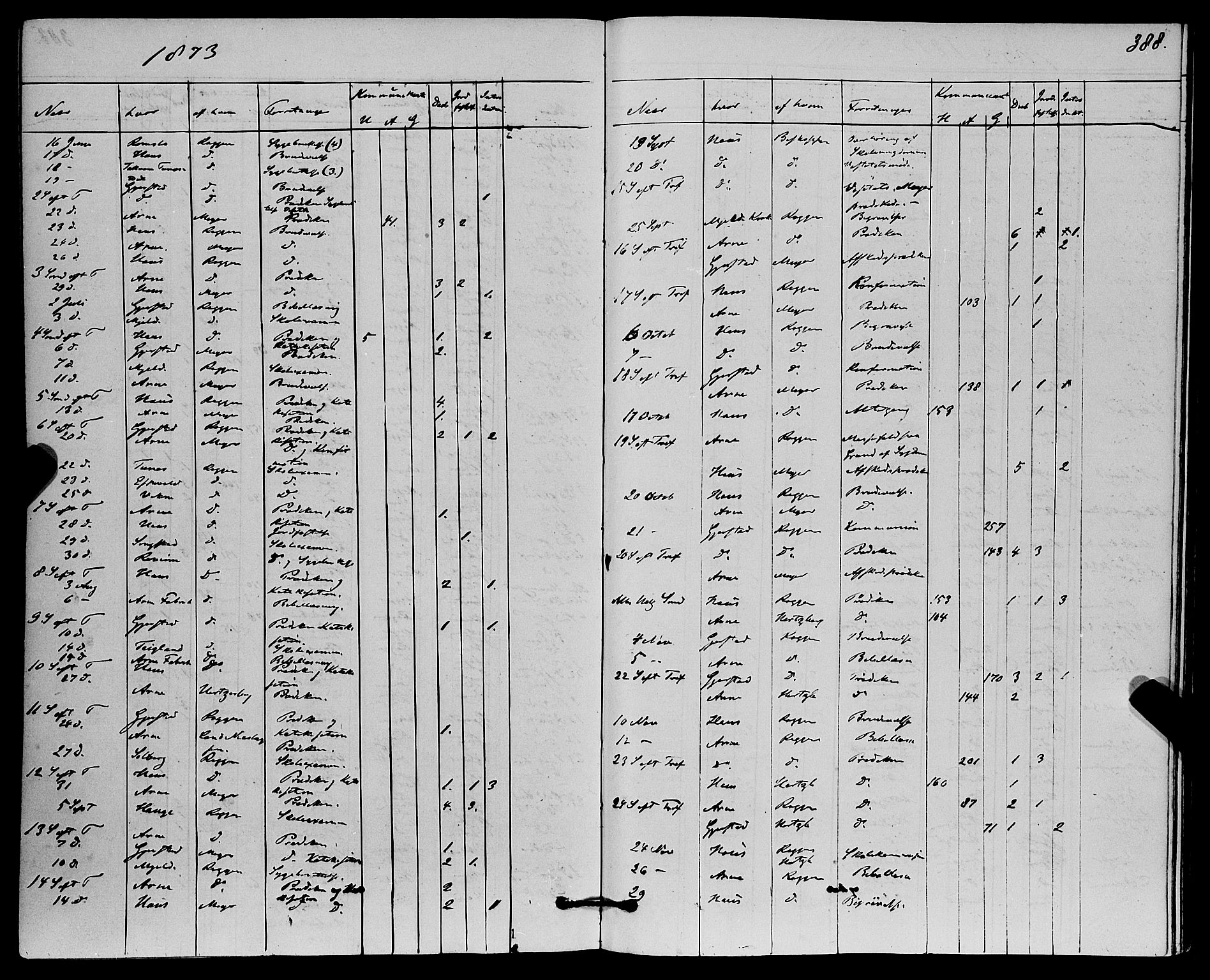 Haus sokneprestembete, AV/SAB-A-75601/H/Haa: Parish register (official) no. A 18, 1871-1877, p. 388