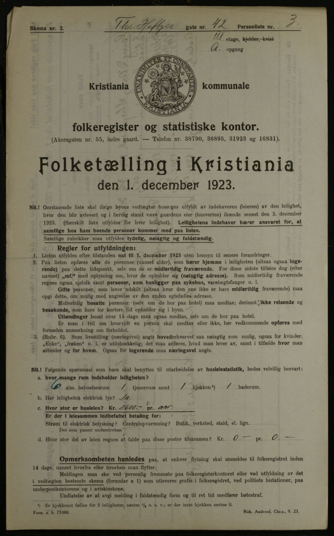 OBA, Municipal Census 1923 for Kristiania, 1923, p. 120567