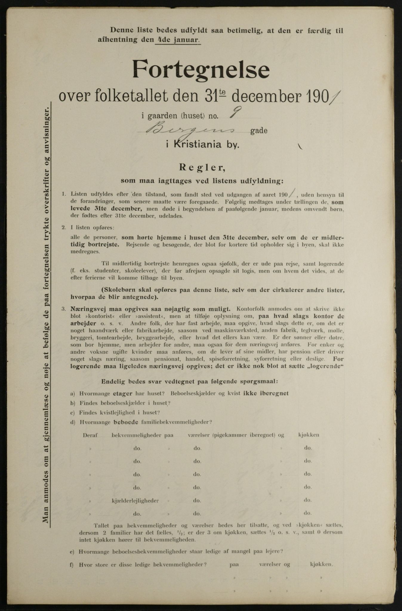 OBA, Municipal Census 1901 for Kristiania, 1901, p. 736