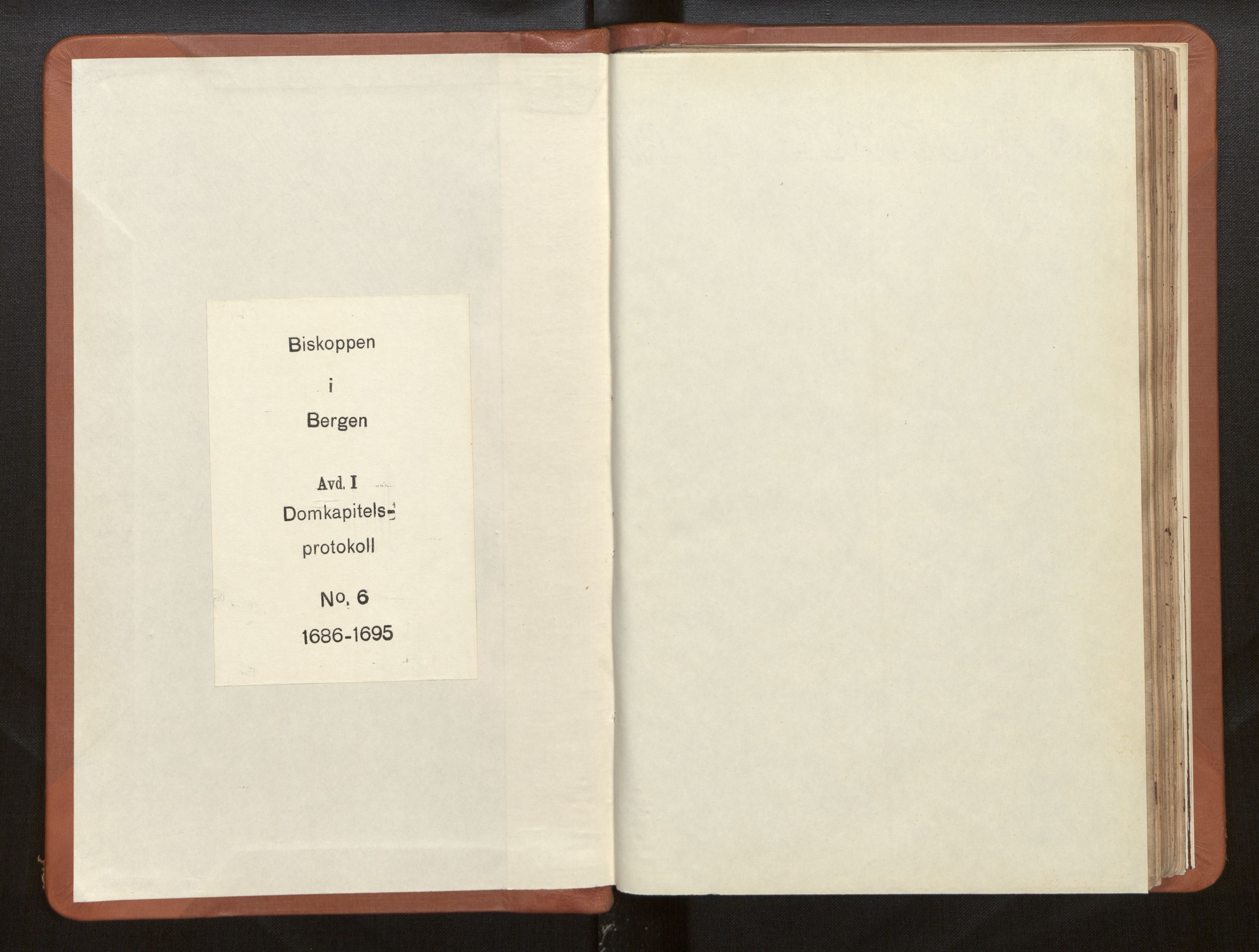 Bergen domkapittel, AV/SAB-A-100028/A/L0006: Forhandlingsprotokoller. Domkapitlet, 1686-1695