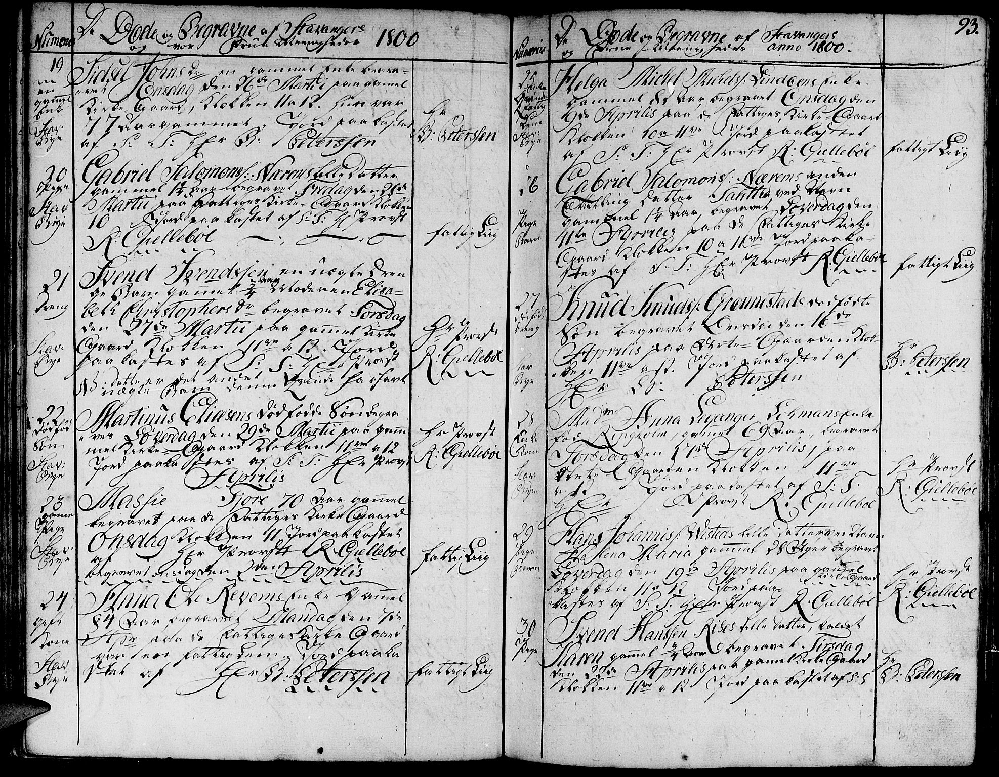 Domkirken sokneprestkontor, AV/SAST-A-101812/001/30/30BA/L0007: Parish register (official) no. A 7, 1789-1815, p. 93