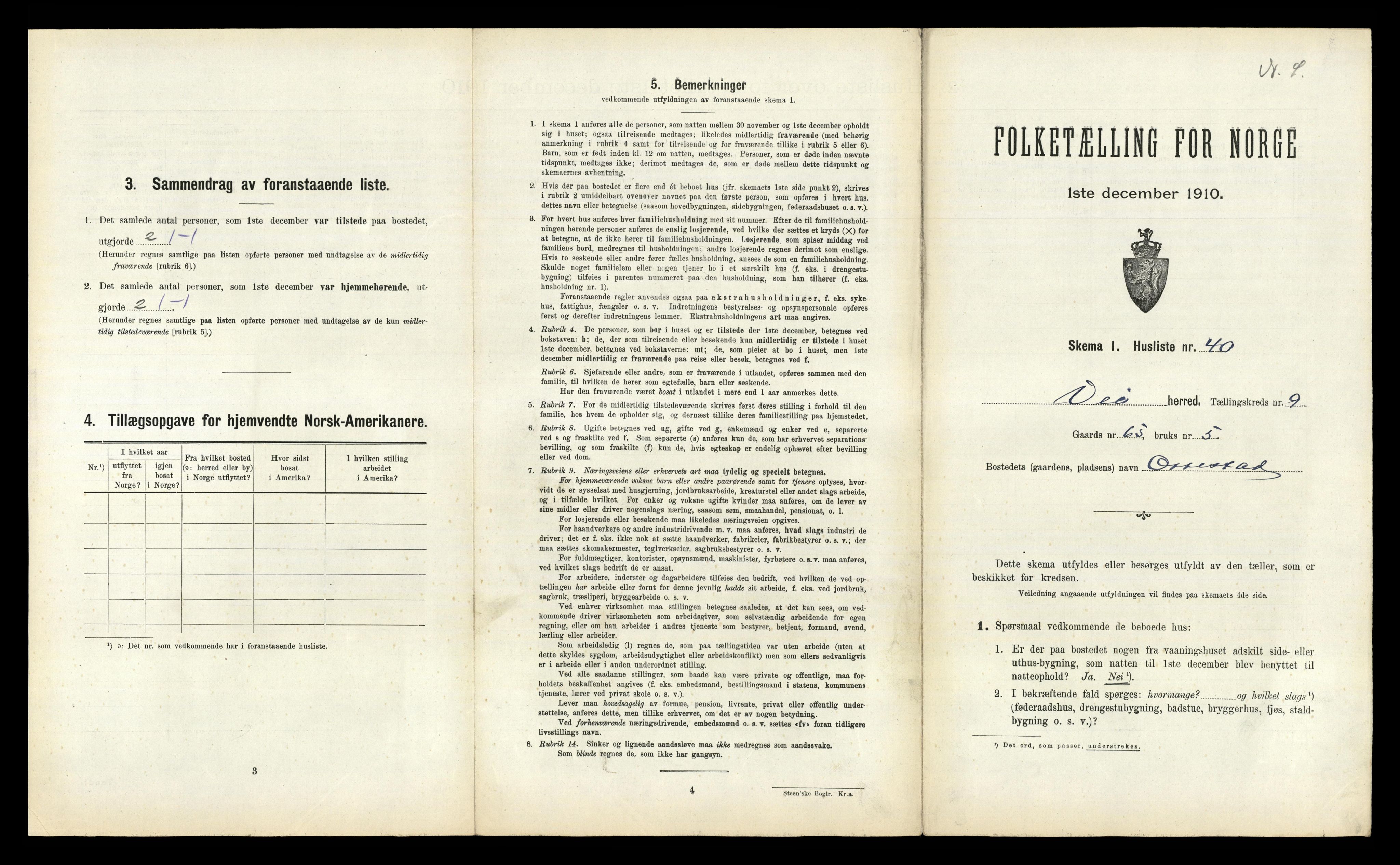 RA, 1910 census for Veøy, 1910, p. 692
