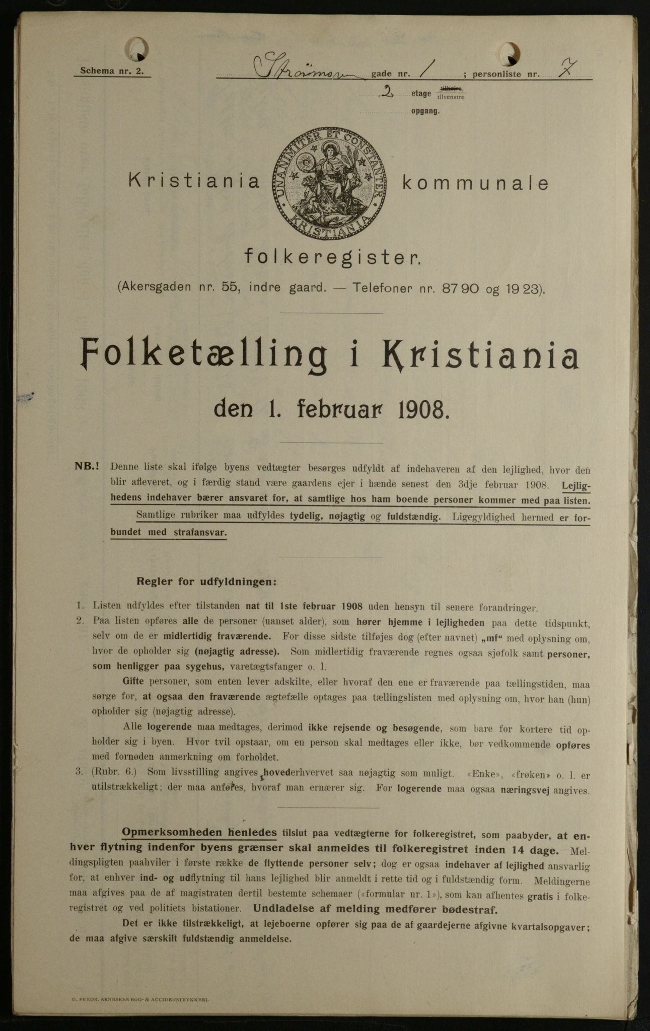 OBA, Municipal Census 1908 for Kristiania, 1908, p. 93486