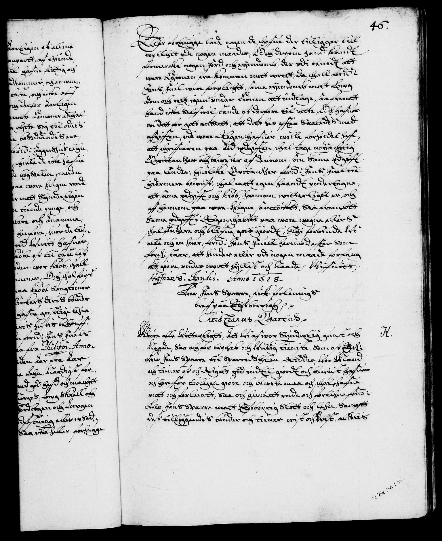 Danske Kanselli 1572-1799, AV/RA-EA-3023/F/Fc/Fca/Fcaa/L0004: Norske registre (mikrofilm), 1617-1630, p. 46a