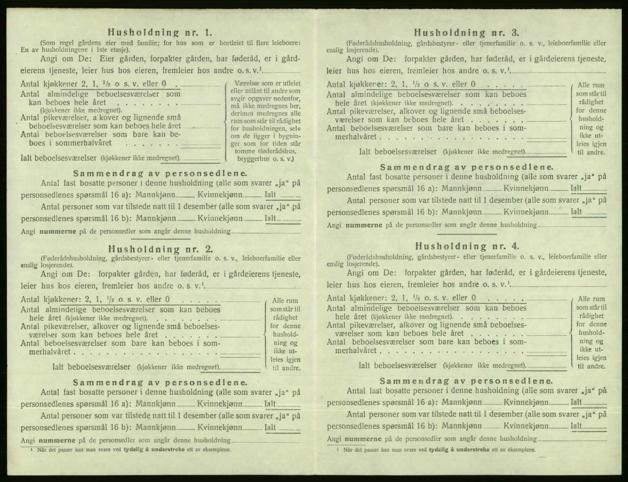 SAB, 1920 census for Evanger, 1920, p. 284