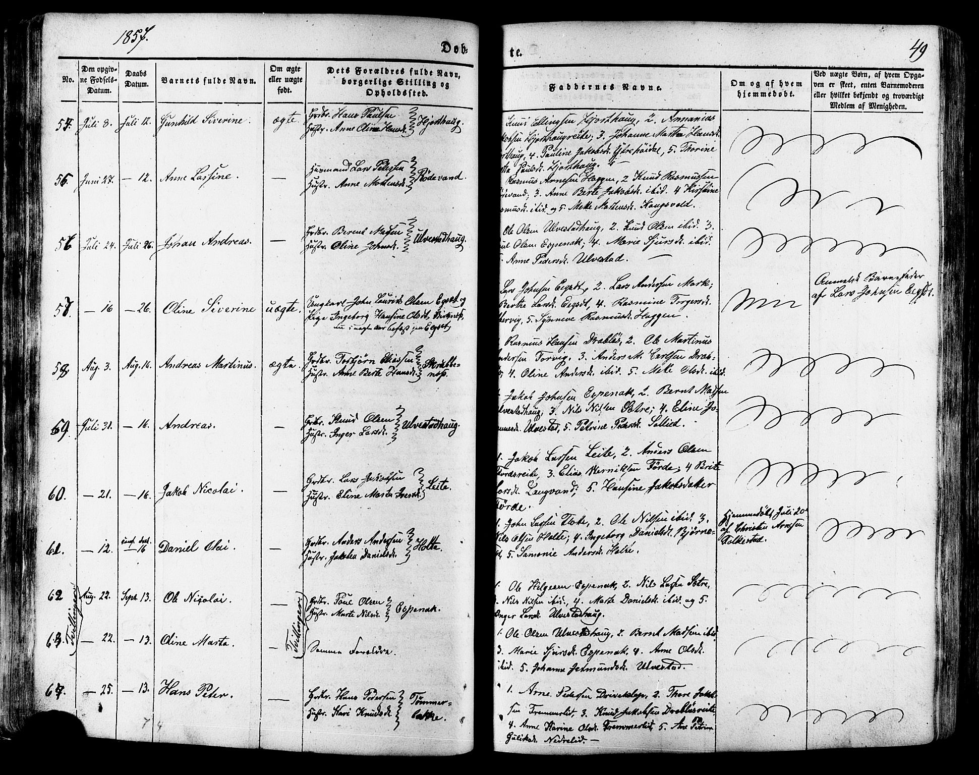 Ministerialprotokoller, klokkerbøker og fødselsregistre - Møre og Romsdal, AV/SAT-A-1454/511/L0140: Parish register (official) no. 511A07, 1851-1878, p. 49