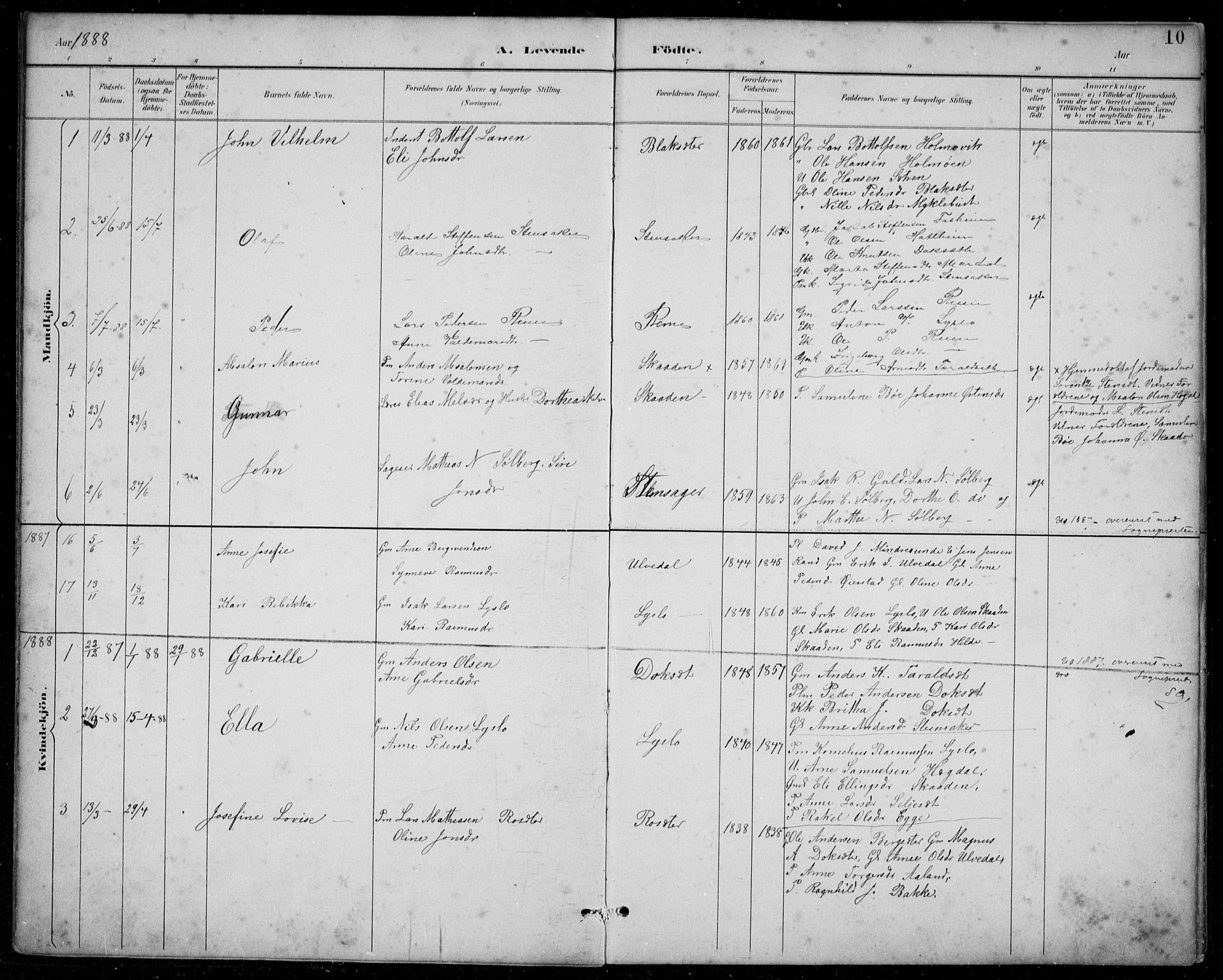 Innvik sokneprestembete, AV/SAB-A-80501: Parish register (copy) no. A 3, 1886-1912, p. 10