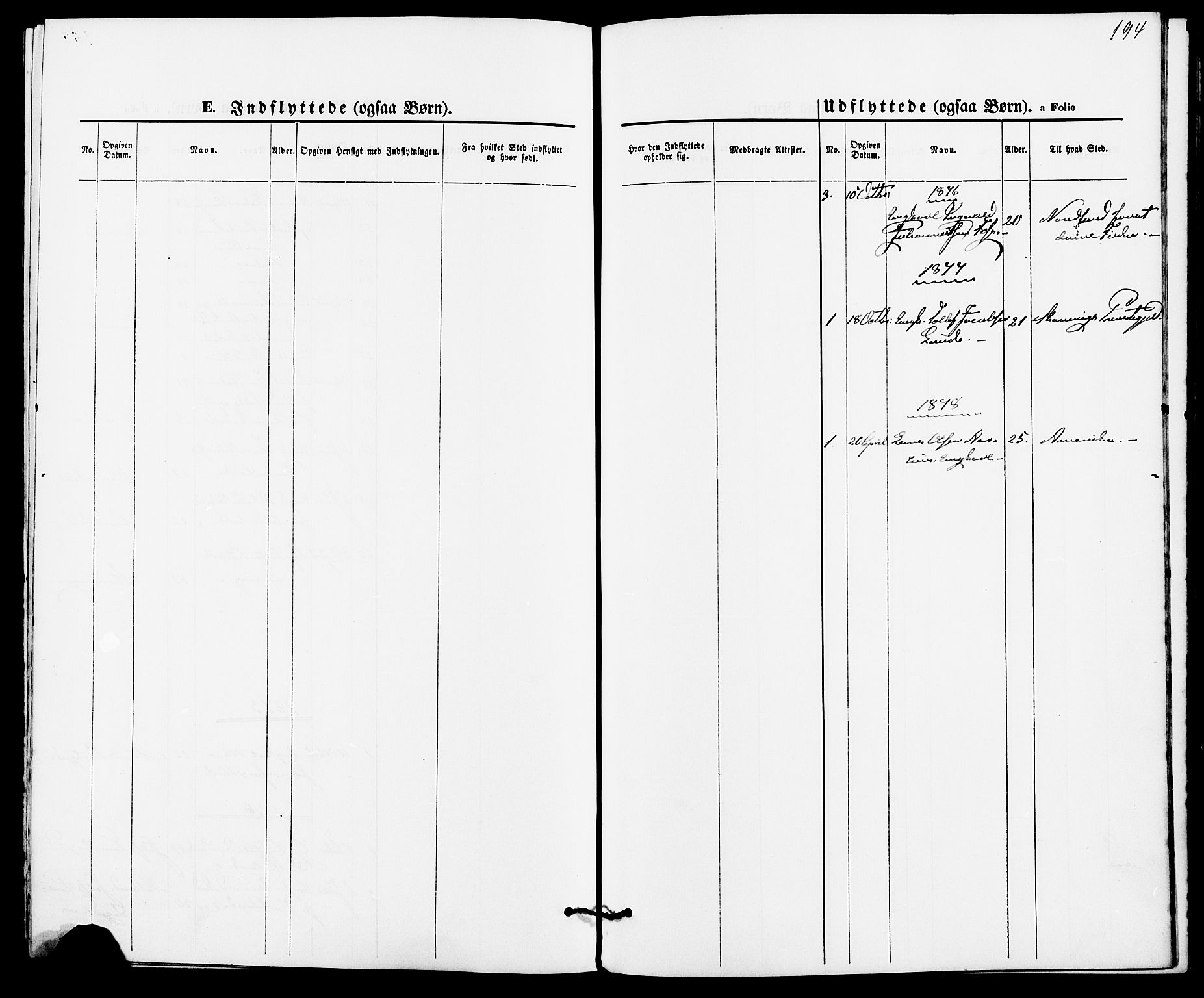 Suldal sokneprestkontor, AV/SAST-A-101845/01/IV/L0010: Parish register (official) no. A 10, 1869-1878, p. 194