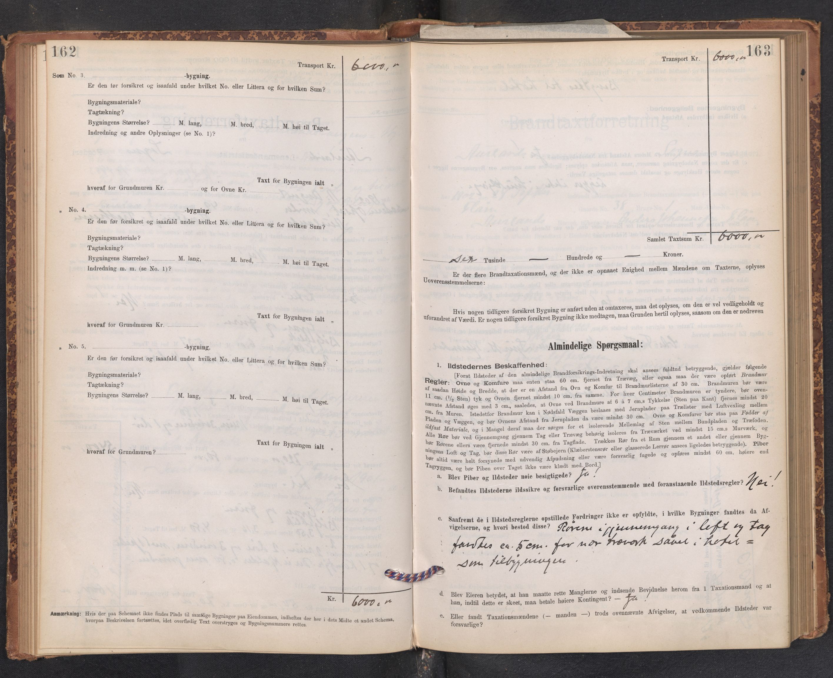Lensmannen i Aurland, SAB/A-26401/0012/L0004: Branntakstprotokoll, skjematakst, 1895-1911, p. 162-163