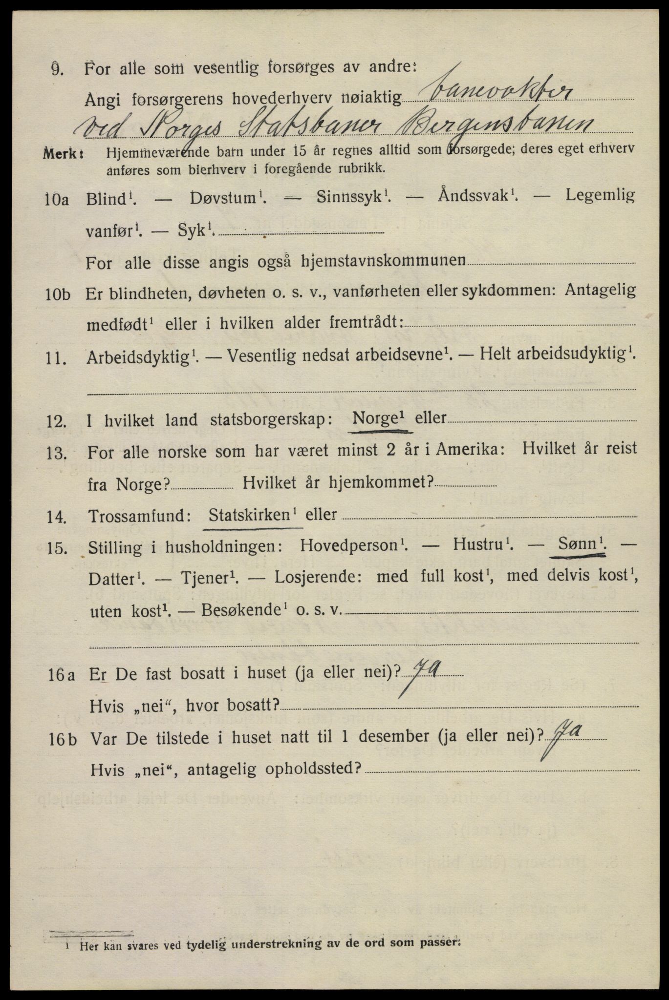 SAKO, 1920 census for Hønefoss, 1920, p. 2823