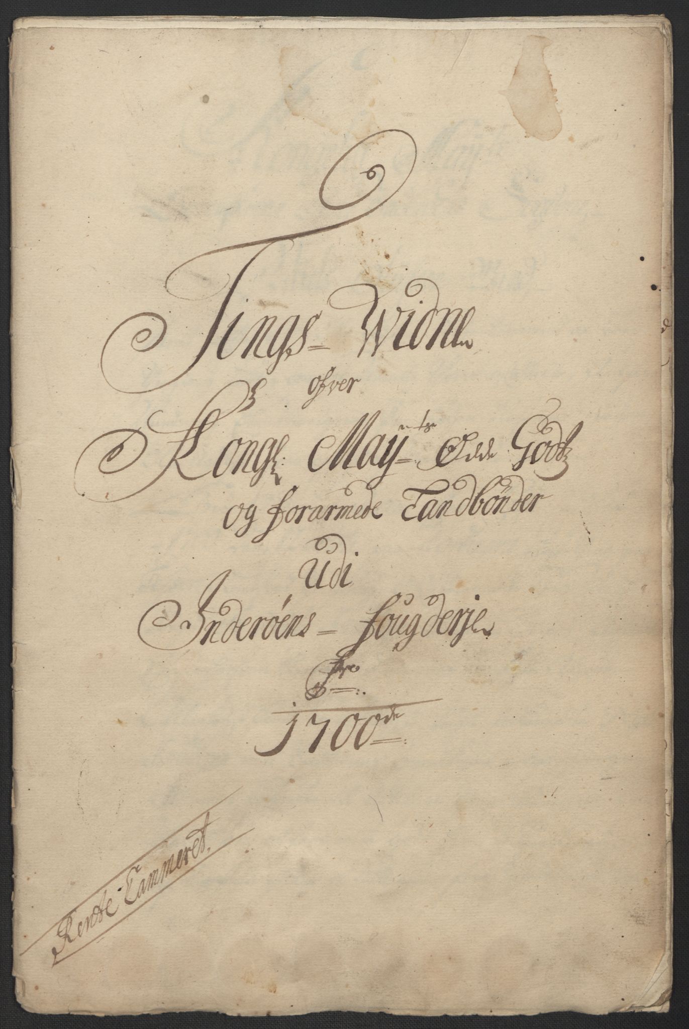 Rentekammeret inntil 1814, Reviderte regnskaper, Fogderegnskap, AV/RA-EA-4092/R63/L4311: Fogderegnskap Inderøy, 1700, p. 172