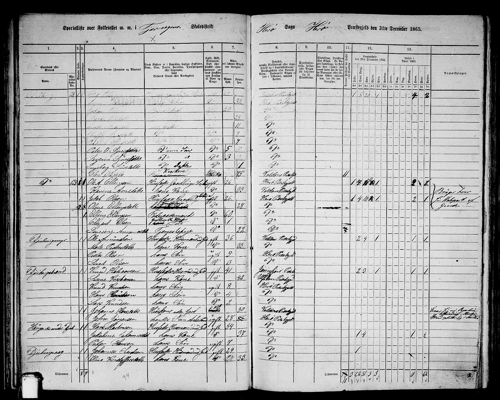 RA, 1865 census for Herøy, 1865, p. 71