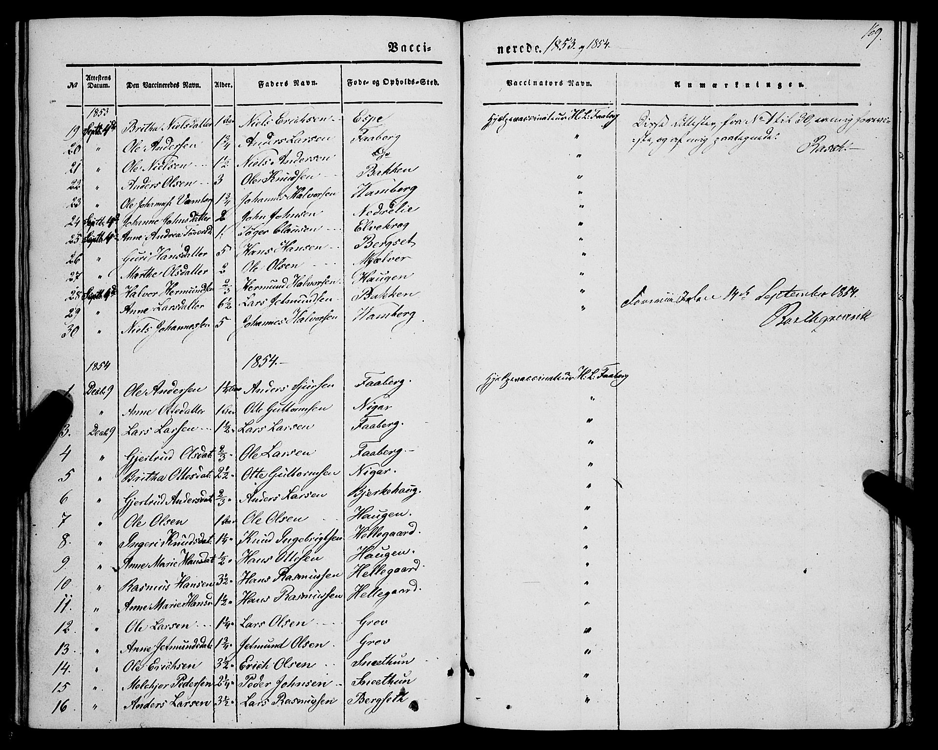 Jostedal sokneprestembete, SAB/A-80601/H/Haa/Haaa/L0005: Parish register (official) no. A 5, 1849-1877, p. 169