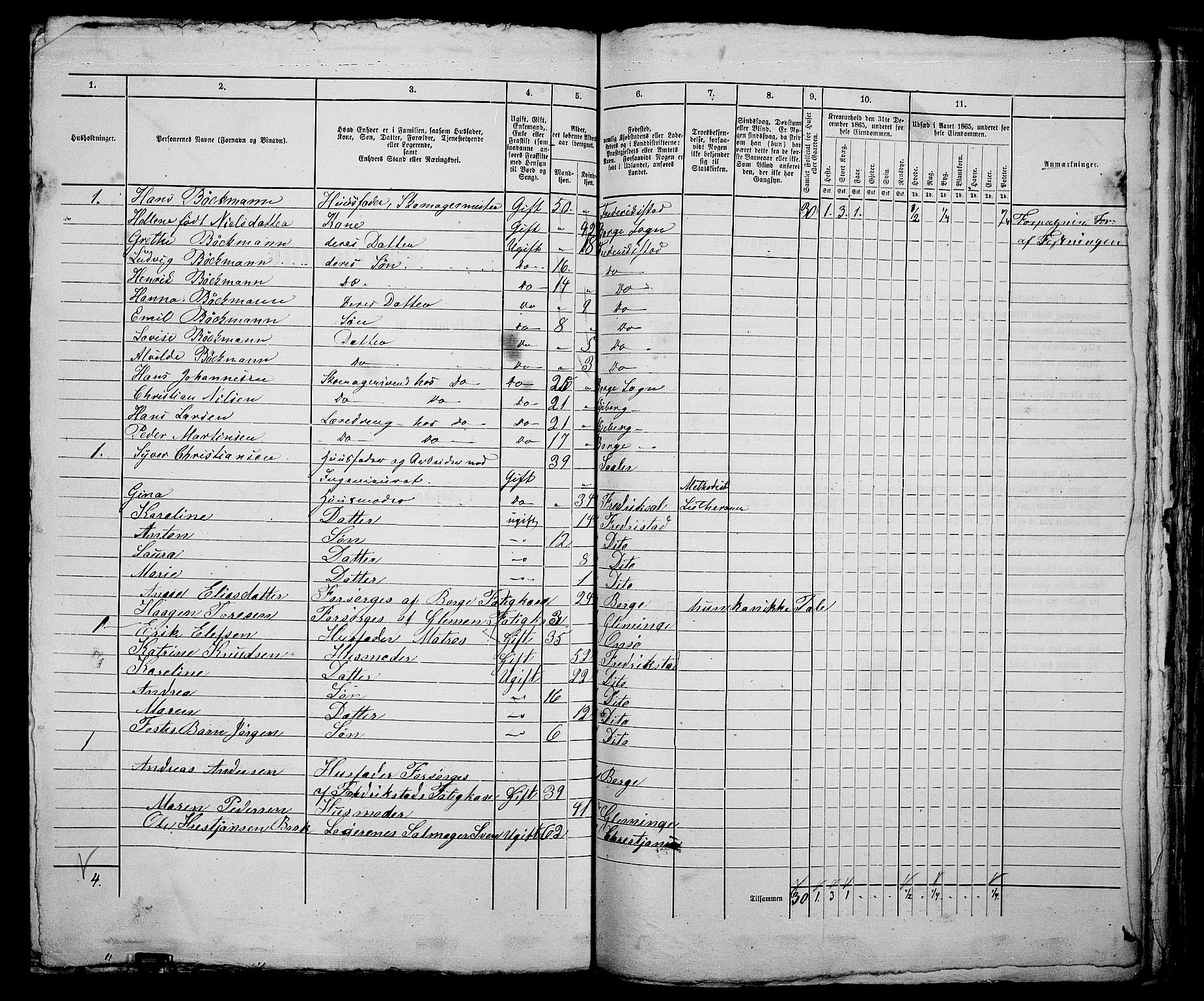 RA, 1865 census for Fredrikstad/Fredrikstad, 1865, p. 697