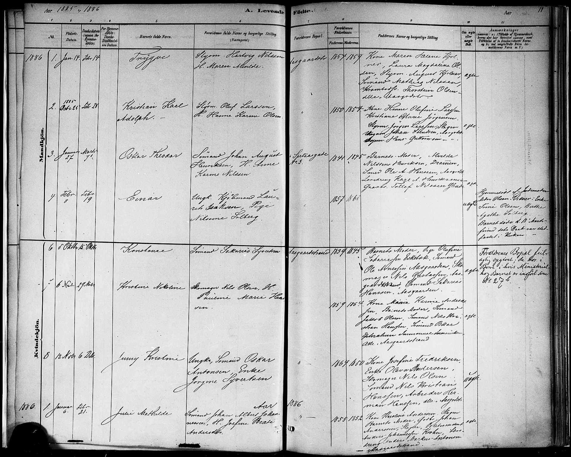 Borre kirkebøker, SAKO/A-338/F/Fb/L0001: Parish register (official) no. II 1, 1878-1892, p. 11