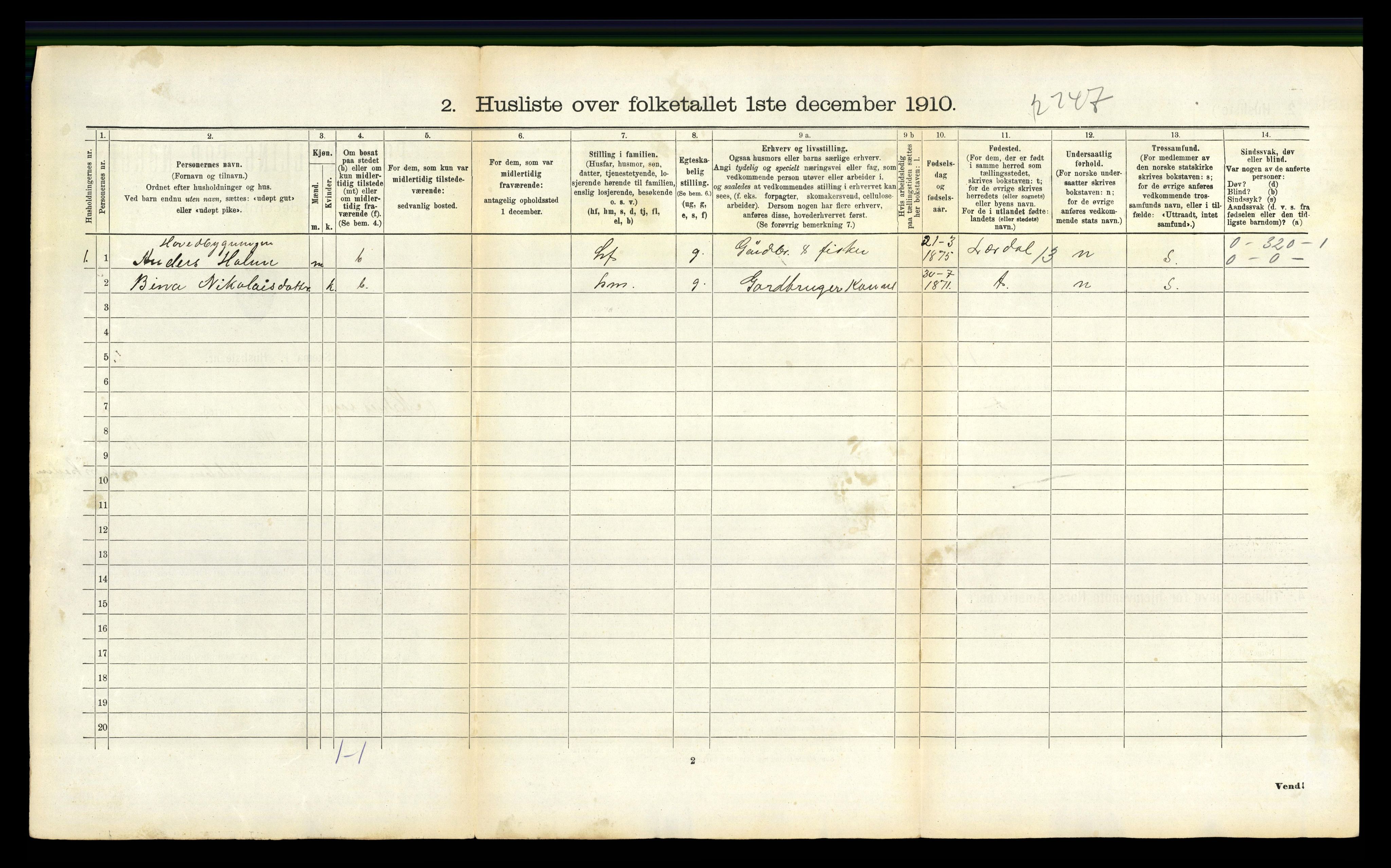 RA, 1910 census for Bø, 1910, p. 1150