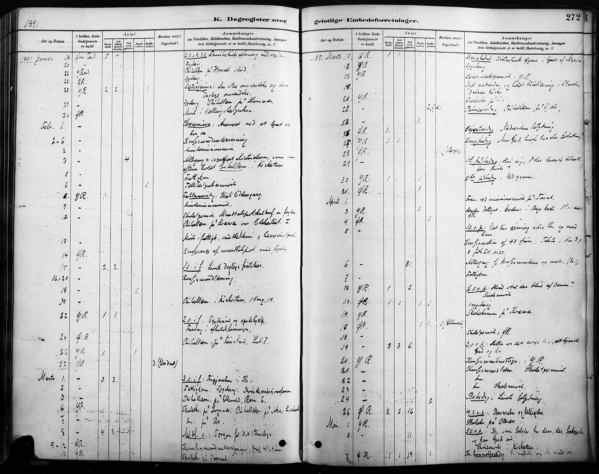 Rendalen prestekontor, AV/SAH-PREST-054/H/Ha/Haa/L0009: Parish register (official) no. 9, 1878-1901, p. 272