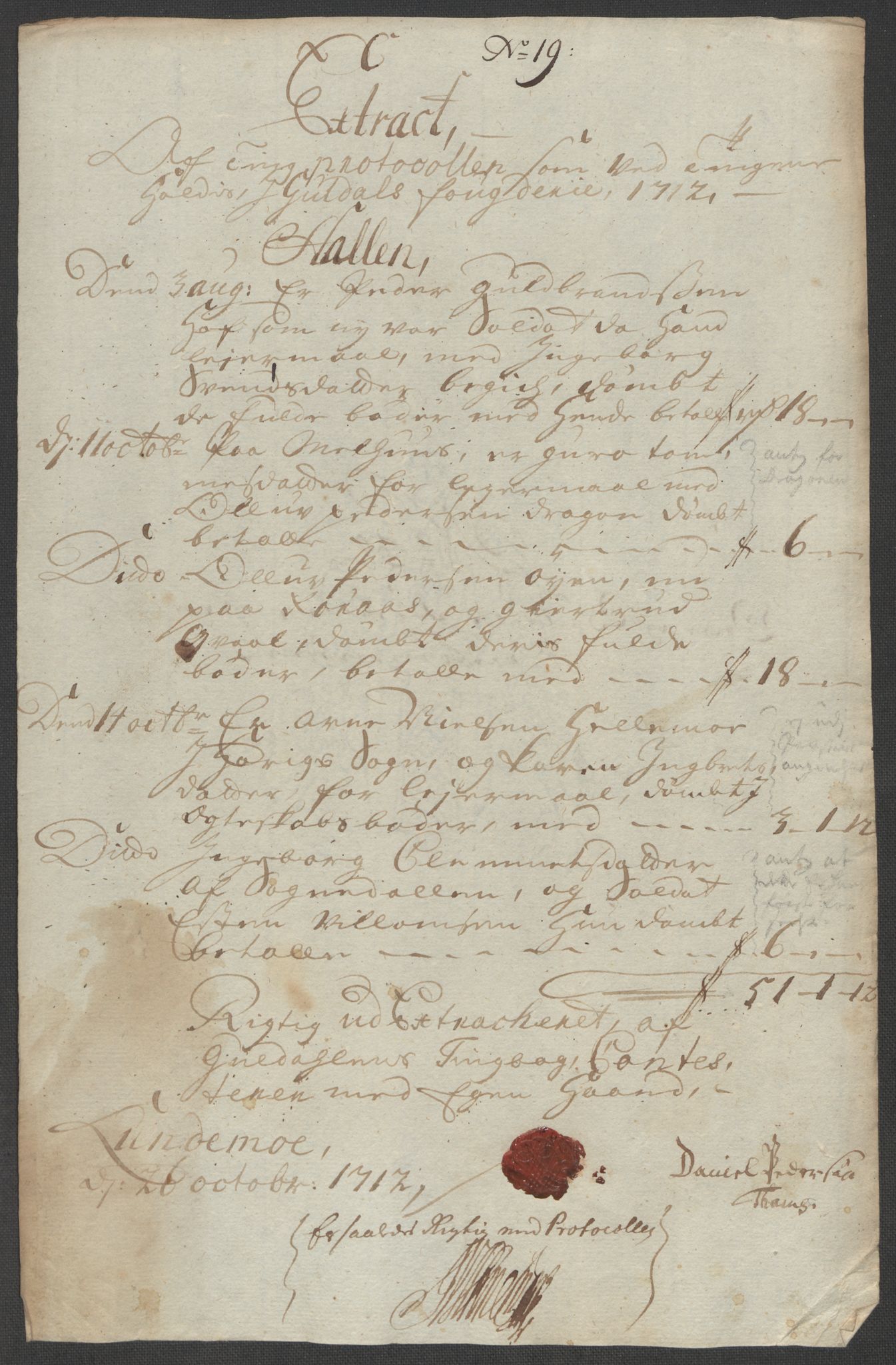 Rentekammeret inntil 1814, Reviderte regnskaper, Fogderegnskap, AV/RA-EA-4092/R60/L3963: Fogderegnskap Orkdal og Gauldal, 1712, p. 359