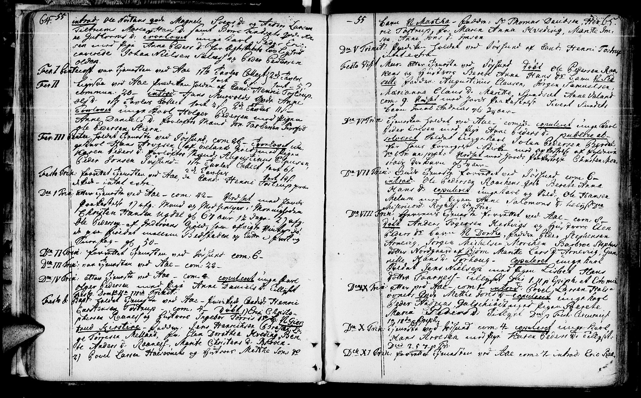 Ministerialprotokoller, klokkerbøker og fødselsregistre - Sør-Trøndelag, AV/SAT-A-1456/655/L0672: Parish register (official) no. 655A01, 1750-1779, p. 64-65