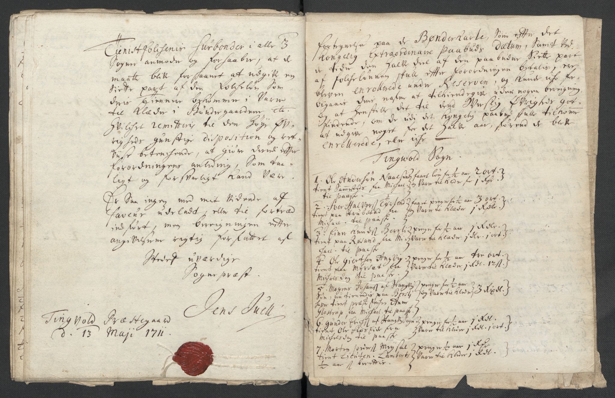 Rentekammeret inntil 1814, Reviderte regnskaper, Fogderegnskap, AV/RA-EA-4092/R56/L3745: Fogderegnskap Nordmøre, 1711, p. 273