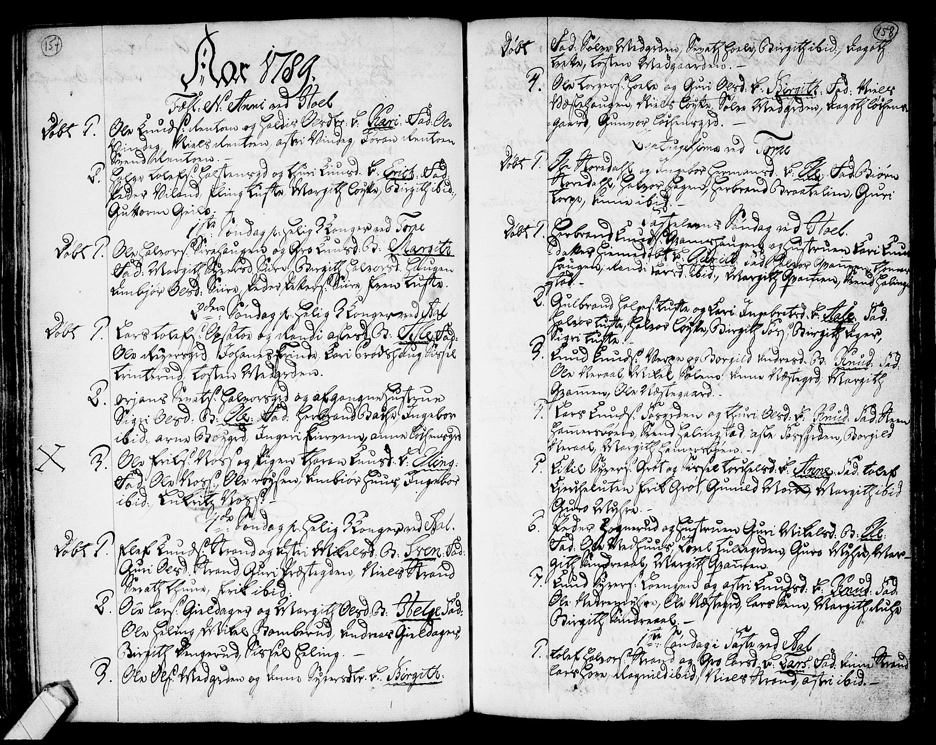 Ål kirkebøker, SAKO/A-249/F/Fa/L0002: Parish register (official) no. I 2, 1771-1806, p. 157-158