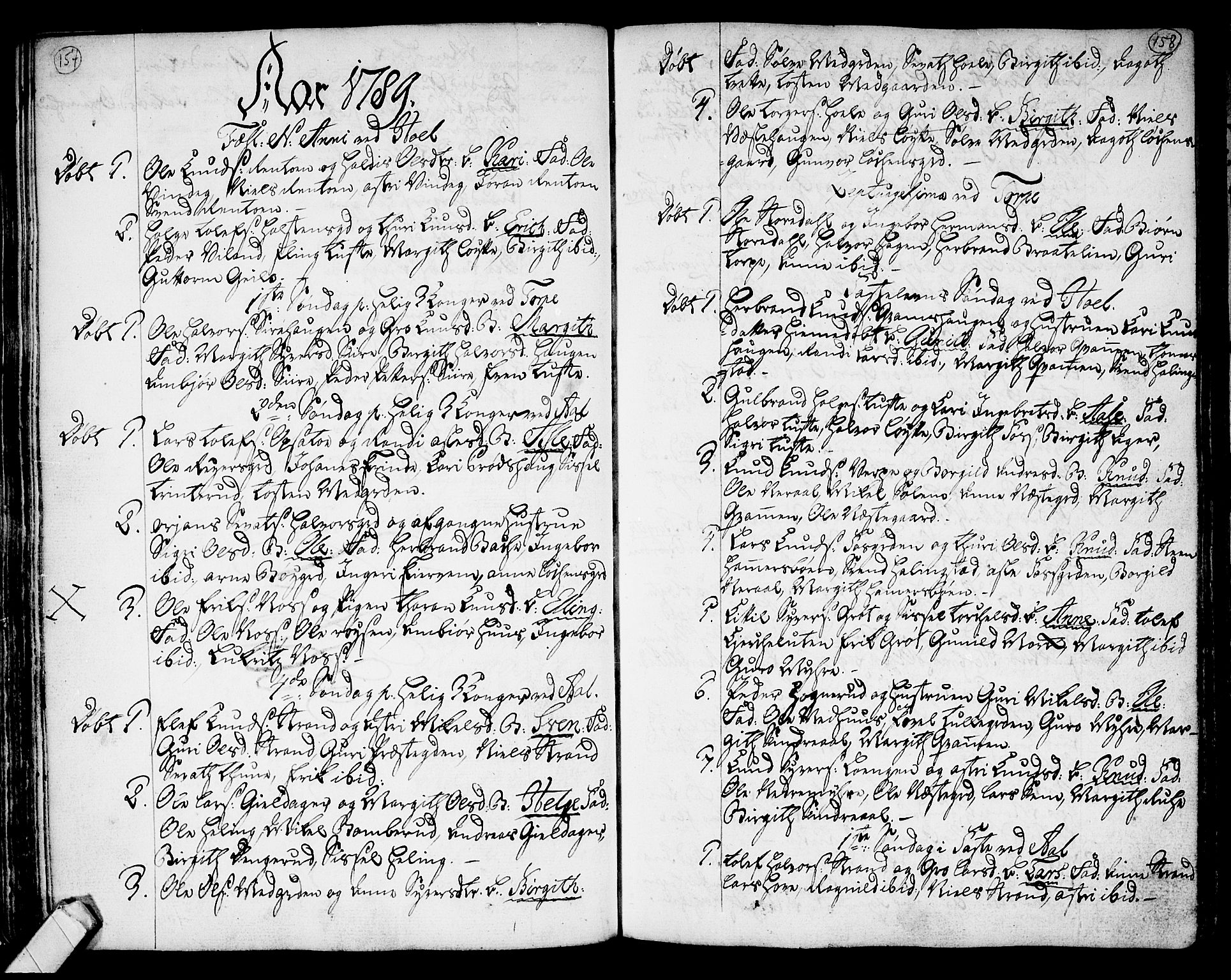 Ål kirkebøker, AV/SAKO-A-249/F/Fa/L0002: Parish register (official) no. I 2, 1771-1806, p. 157-158