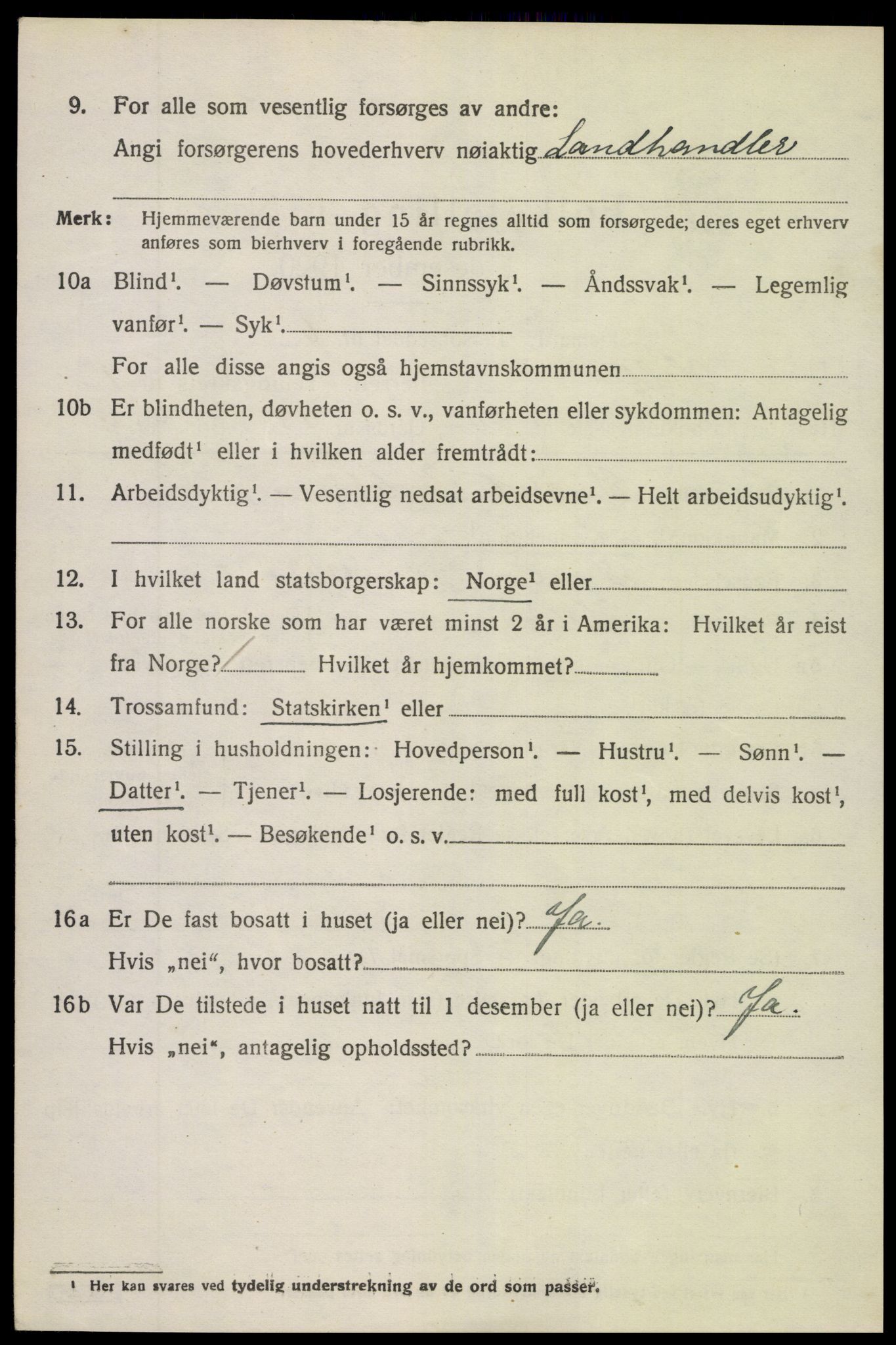 SAK, 1920 census for Holt, 1920, p. 2079