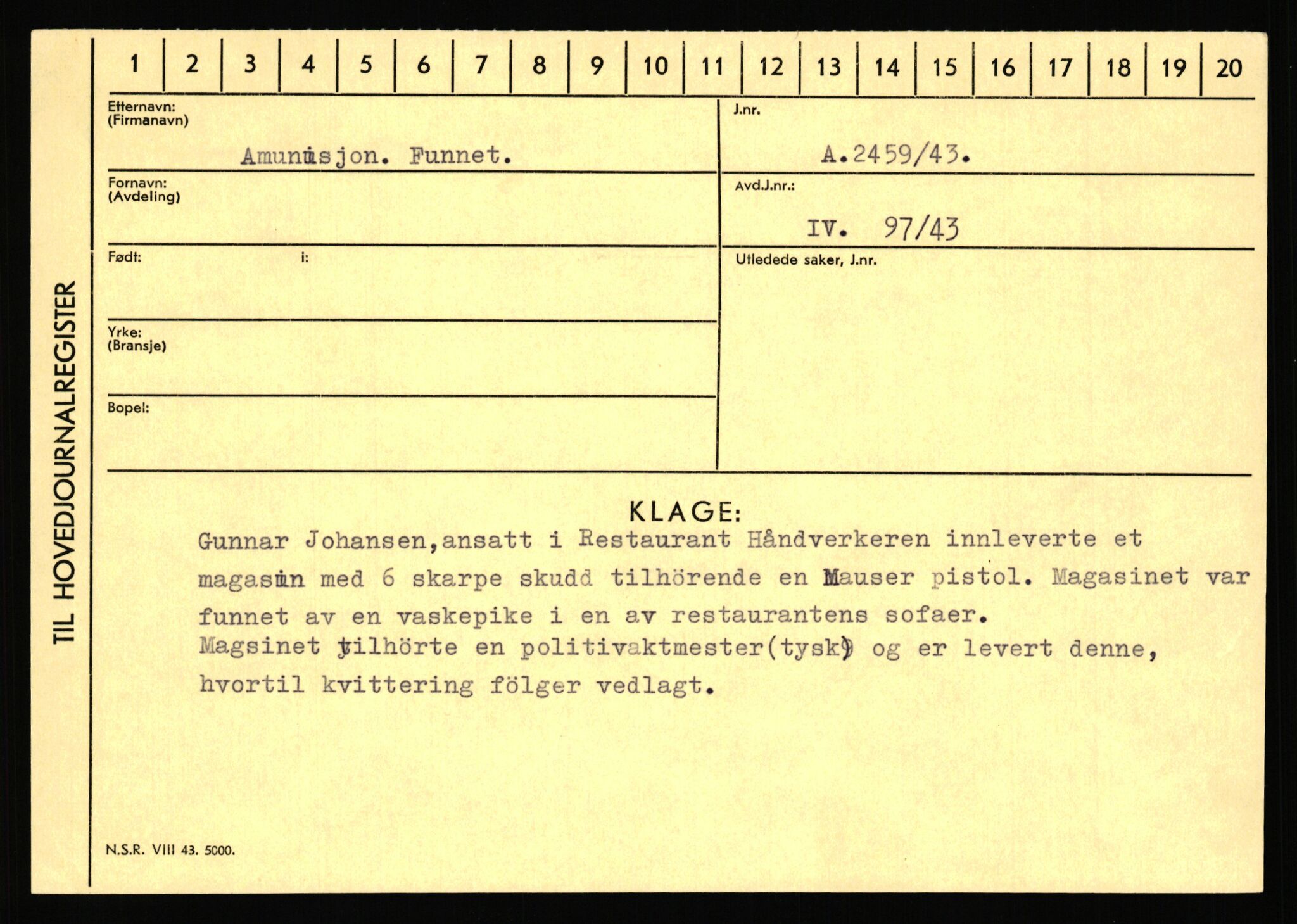 Statspolitiet - Hovedkontoret / Osloavdelingen, AV/RA-S-1329/C/Ca/L0001: Aabakken - Armann, 1943-1945, p. 1898