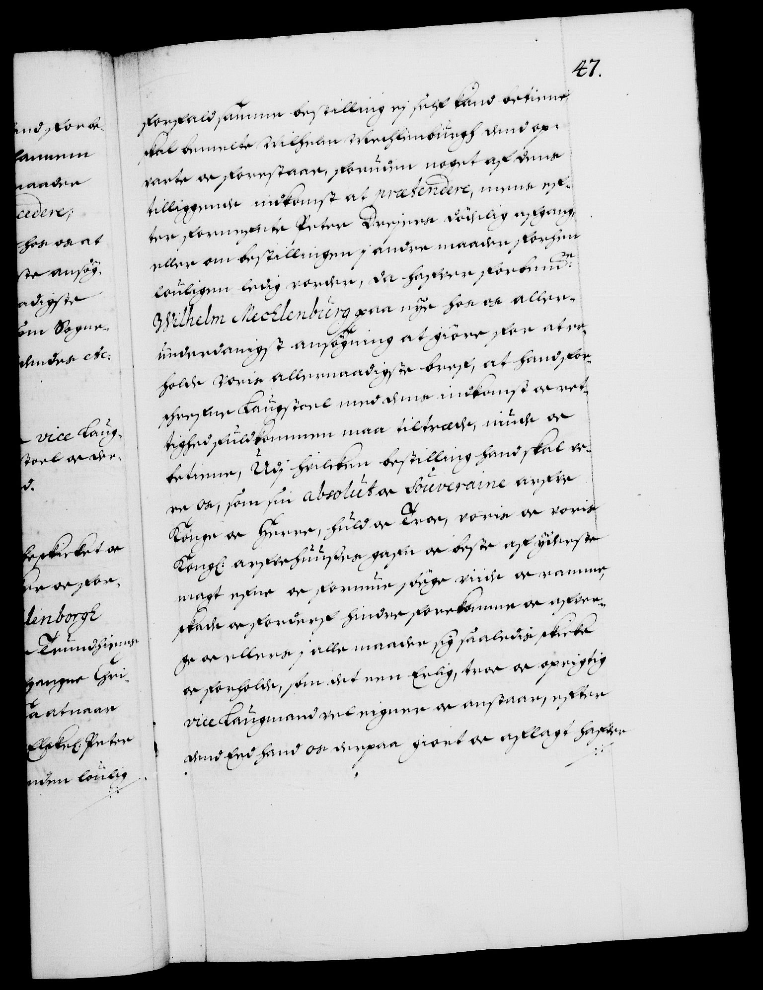 Danske Kanselli 1572-1799, RA/EA-3023/F/Fc/Fca/Fcaa/L0013: Norske registre (mikrofilm), 1681-1684, p. 47a