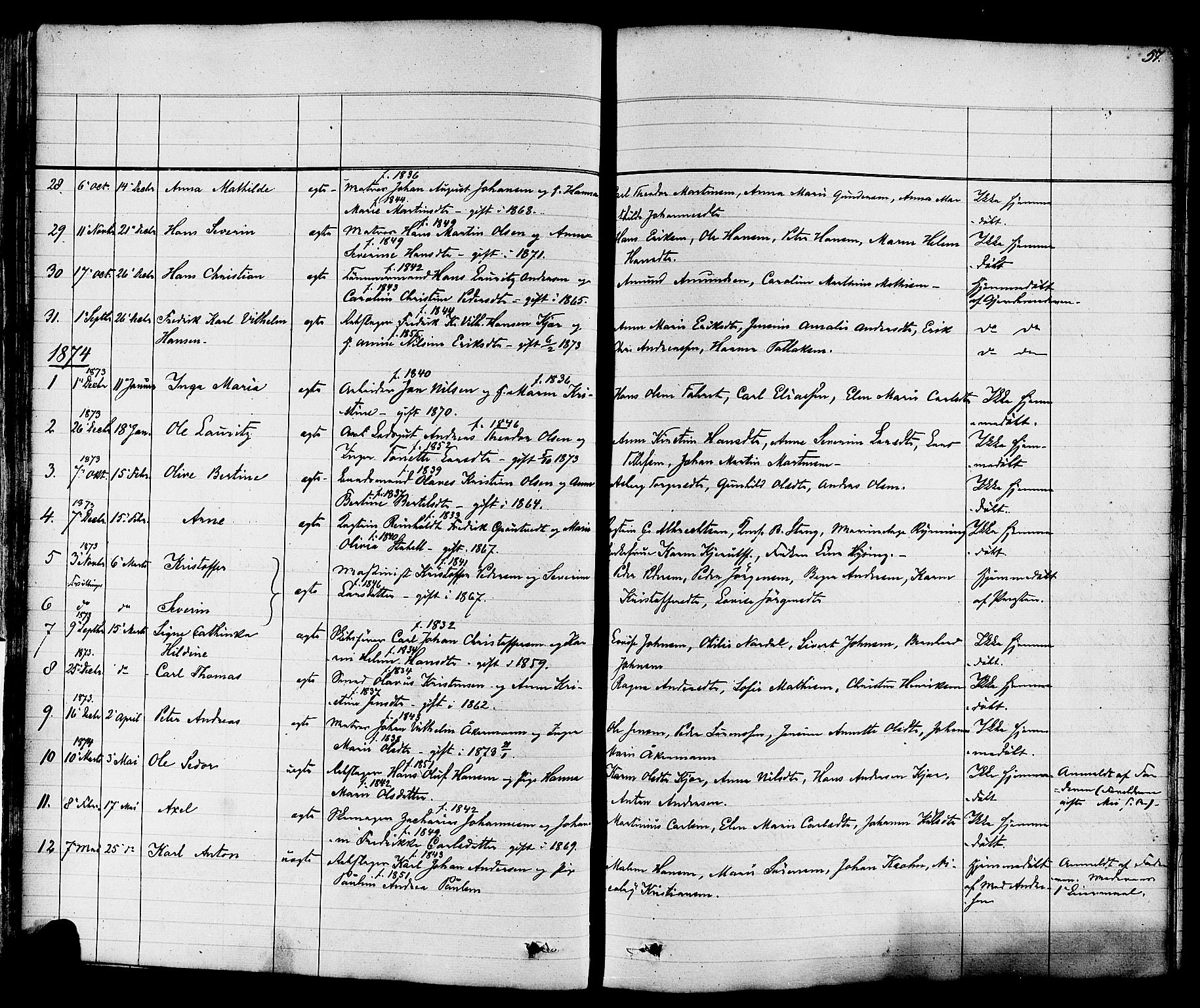 Stavern kirkebøker, AV/SAKO-A-318/F/Fa/L0007: Parish register (official) no. 7, 1840-1877, p. 57