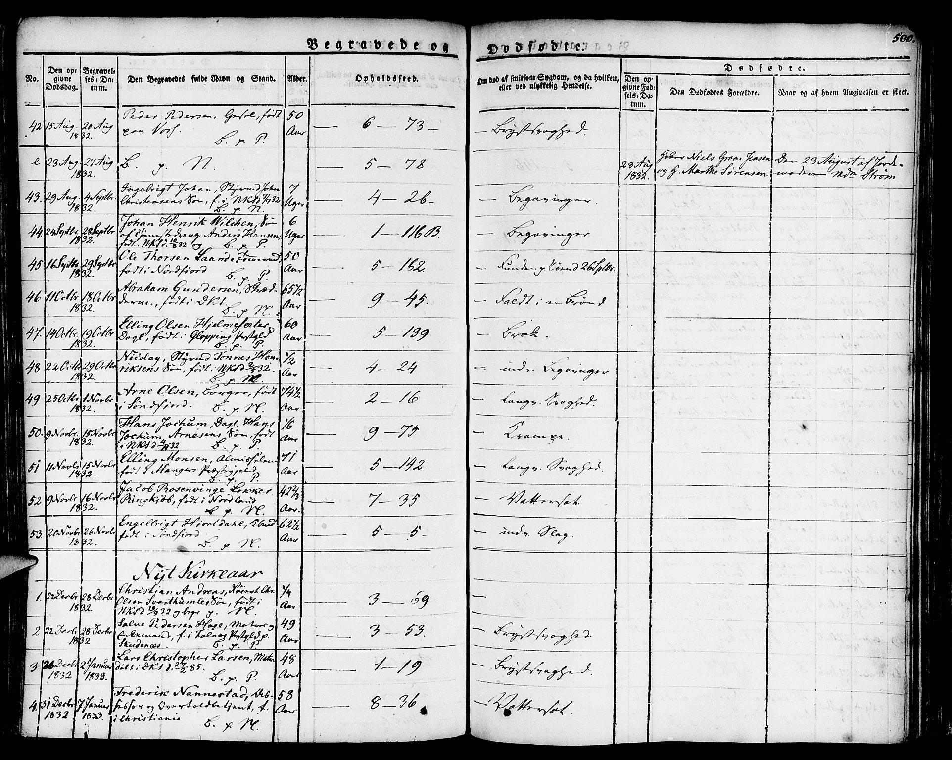 Nykirken Sokneprestembete, SAB/A-77101/H/Haa/L0012: Parish register (official) no. A 12, 1821-1844, p. 500