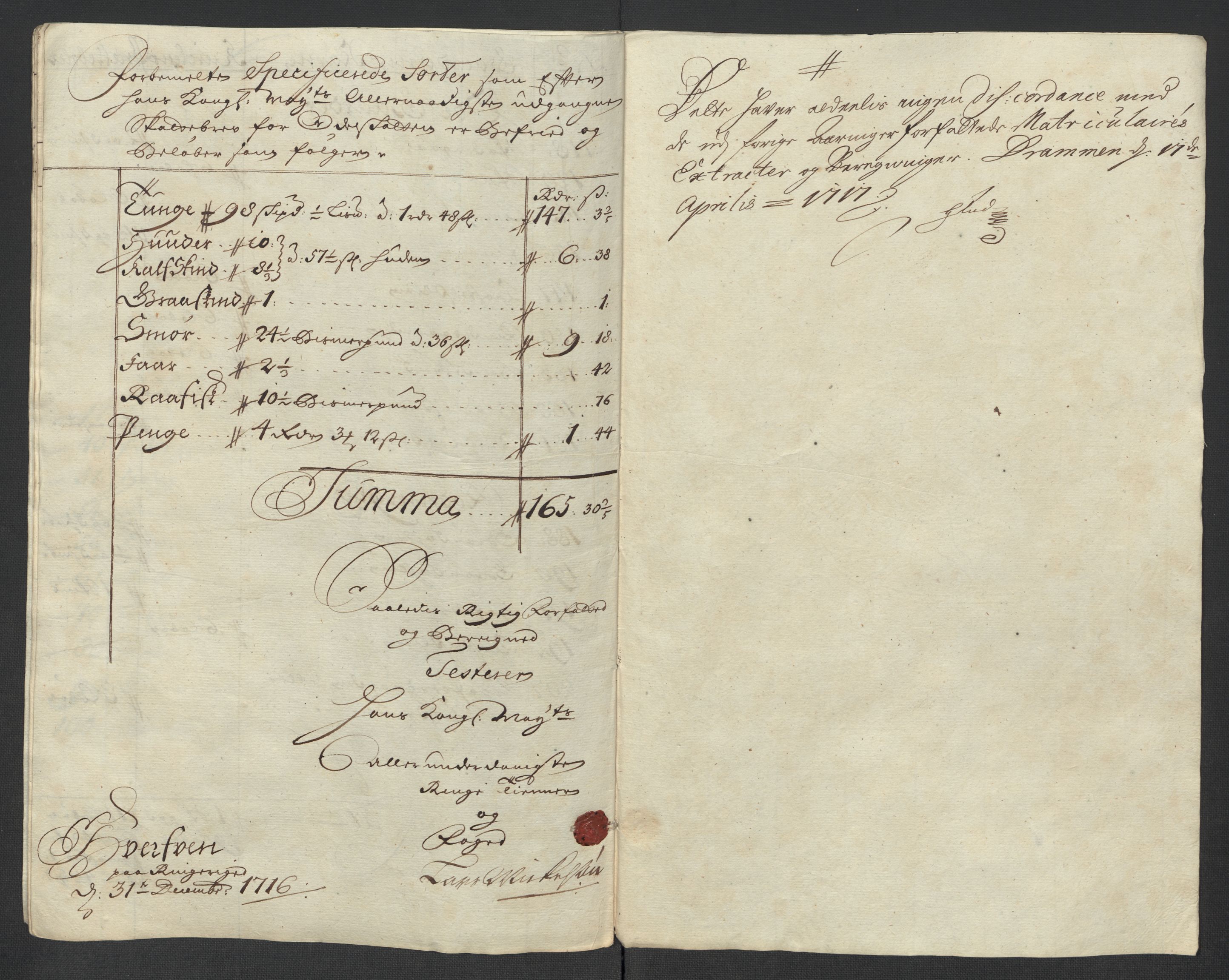 Rentekammeret inntil 1814, Reviderte regnskaper, Fogderegnskap, AV/RA-EA-4092/R23/L1474: Fogderegnskap Ringerike og Hallingdal, 1716, p. 163