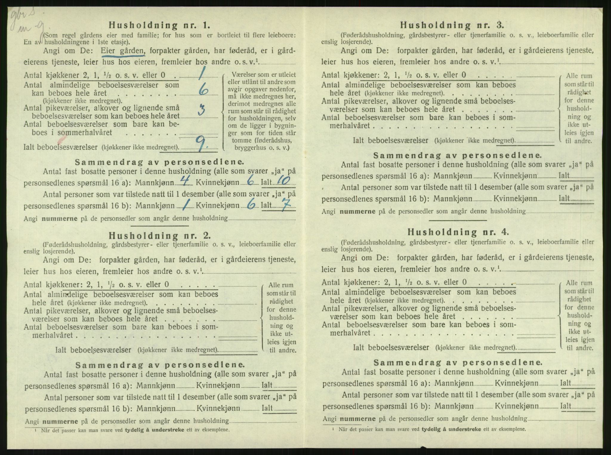 SAT, 1920 census for Brønnøy, 1920, p. 127