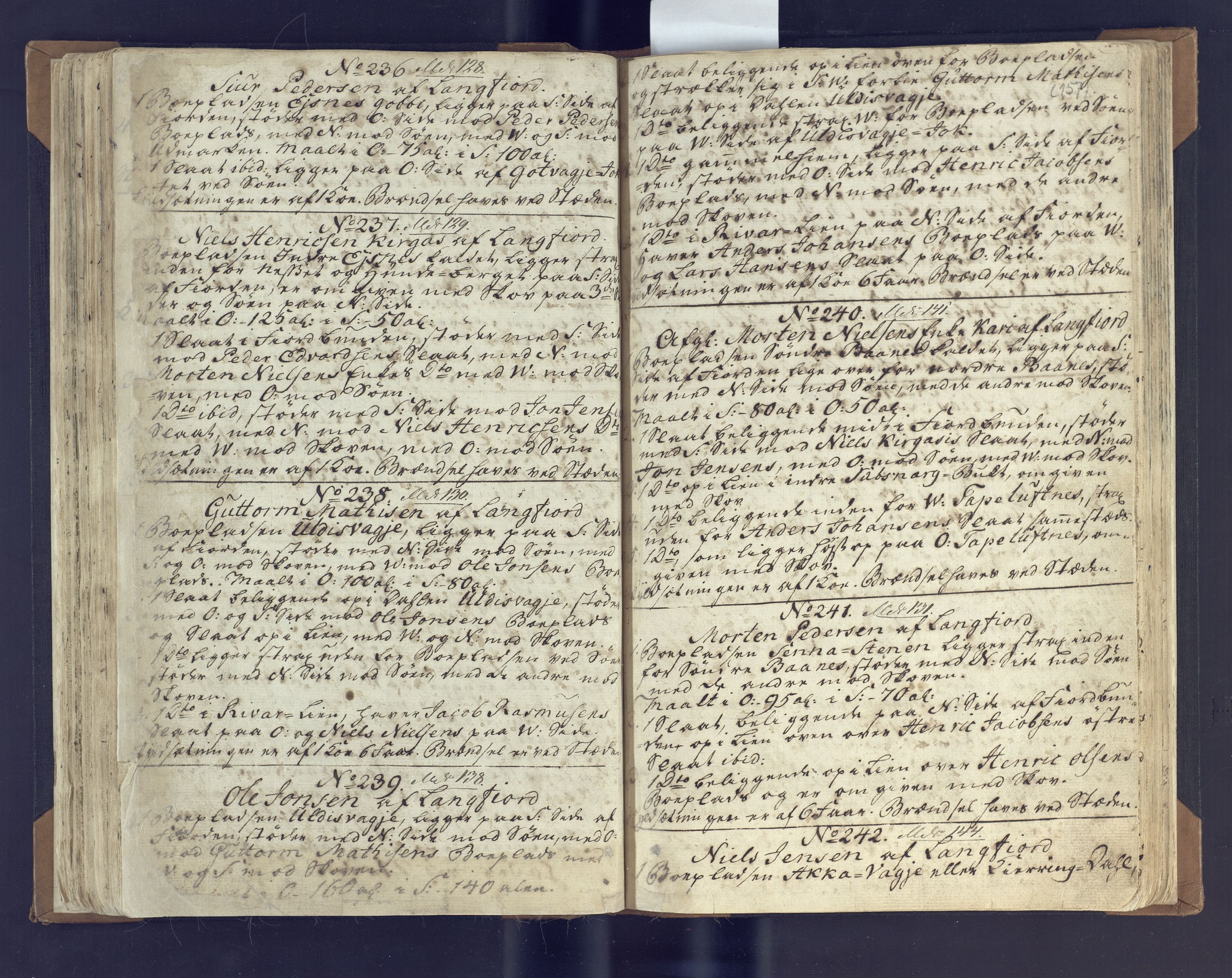 Fylkesmannen i Finnmark, SATØ/S-1120/1Coa/L2882: Landmålerprotokoll (i nærmagasinet/skannet), 1776-1845, p. 82