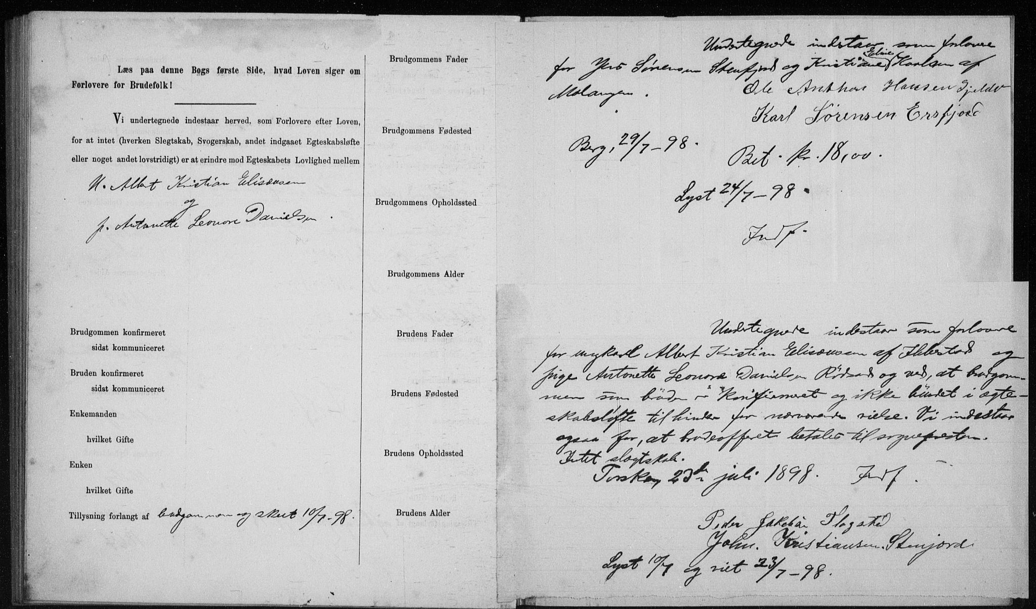 Berg sokneprestkontor, AV/SATØ-S-1318/H/Hc/L0063: Banns register no. 63, 1887-1898