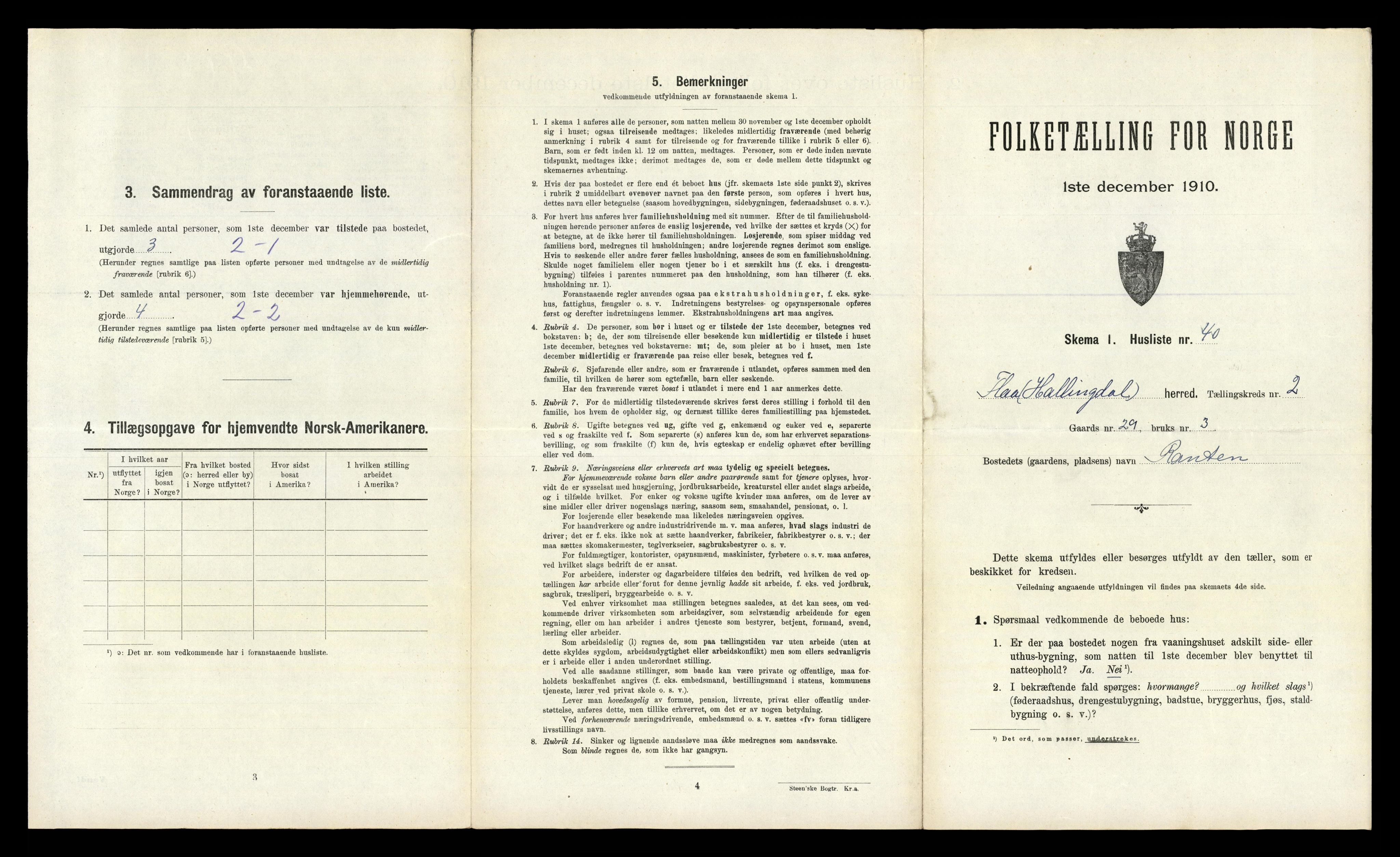 RA, 1910 census for Flå, 1910, p. 202