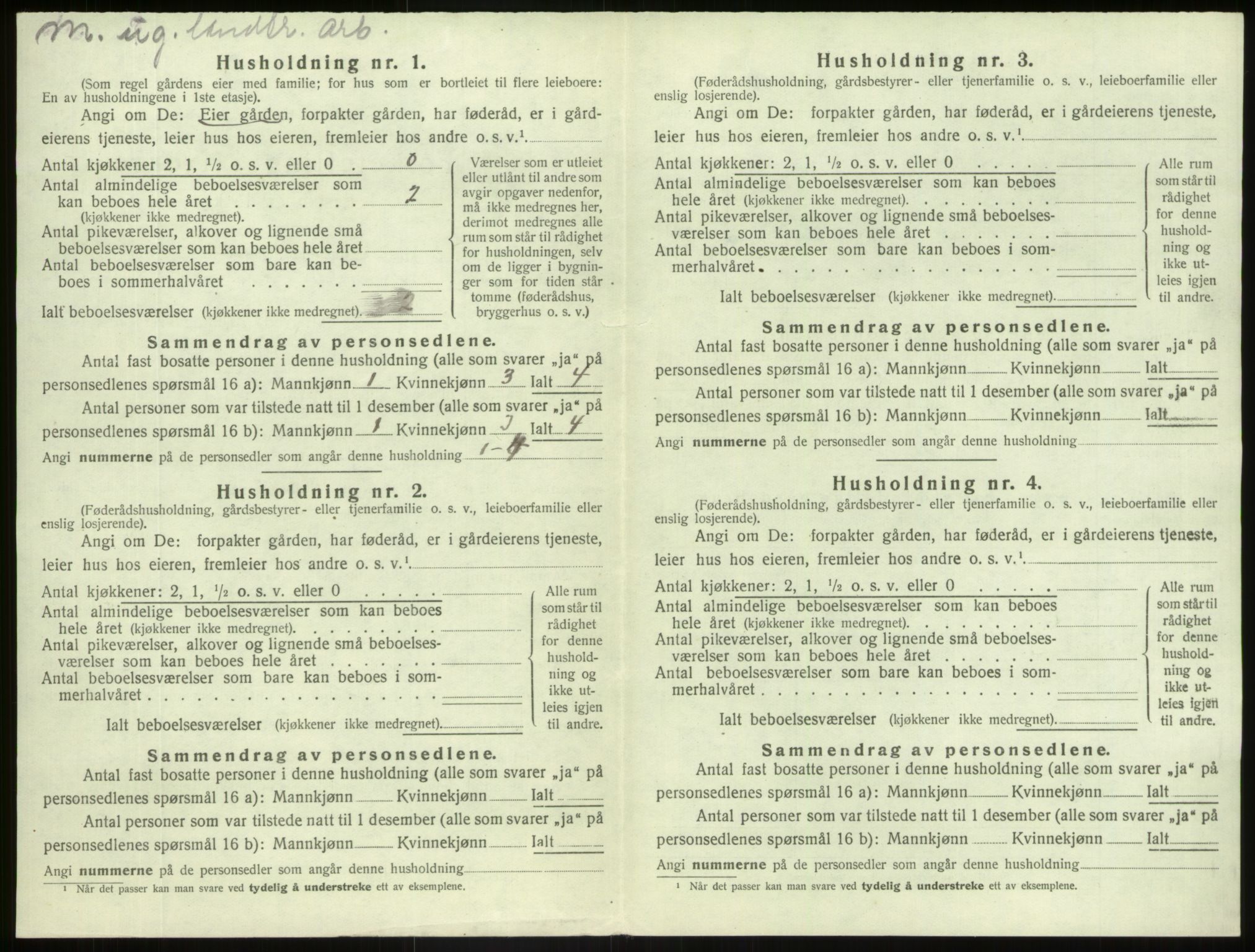 SAB, 1920 census for Luster, 1920, p. 234