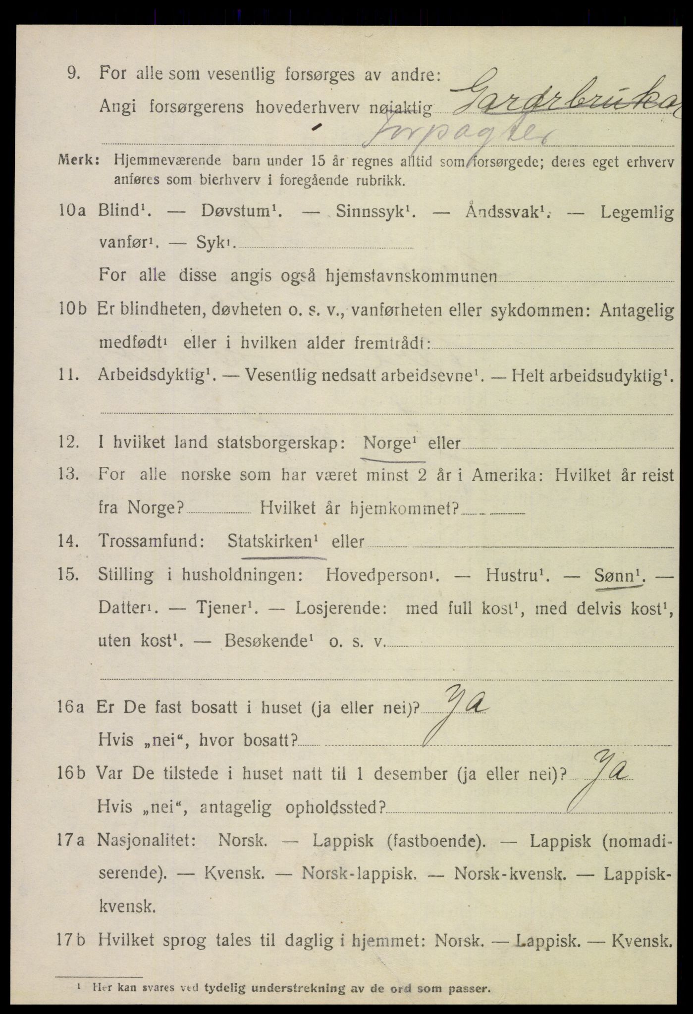 SAT, 1920 census for Hegra, 1920, p. 5983