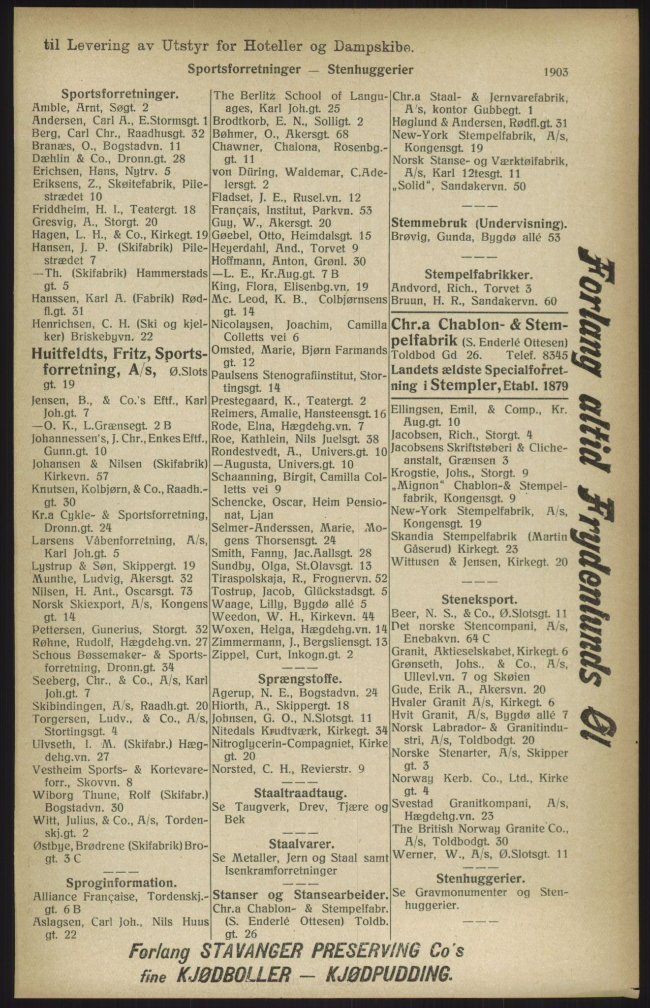 Kristiania/Oslo adressebok, PUBL/-, 1915, p. 1903