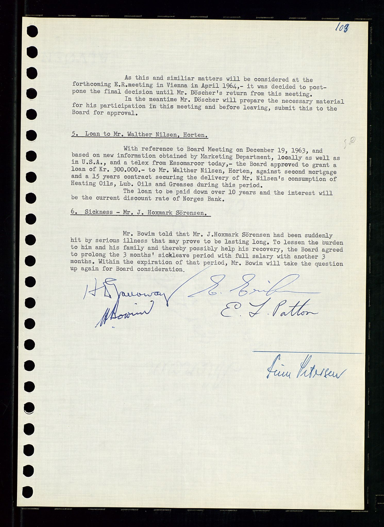 Pa 0982 - Esso Norge A/S, AV/SAST-A-100448/A/Aa/L0001/0004: Den administrerende direksjon Board minutes (styrereferater) / Den administrerende direksjon Board minutes (styrereferater), 1963-1964, p. 160