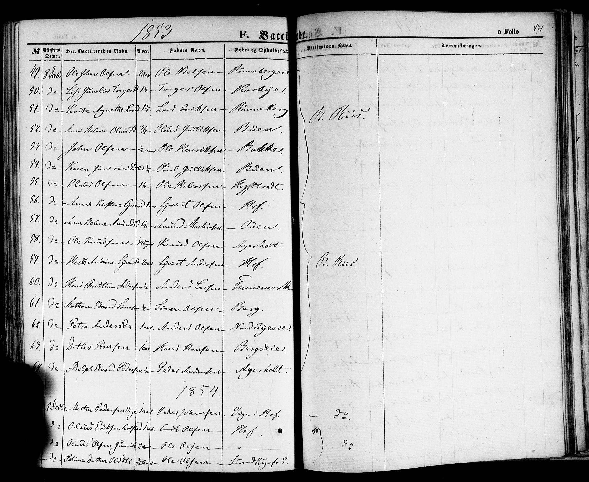 Hof kirkebøker, SAKO/A-64/F/Fa/L0006: Parish register (official) no. I 6, 1851-1877, p. 471