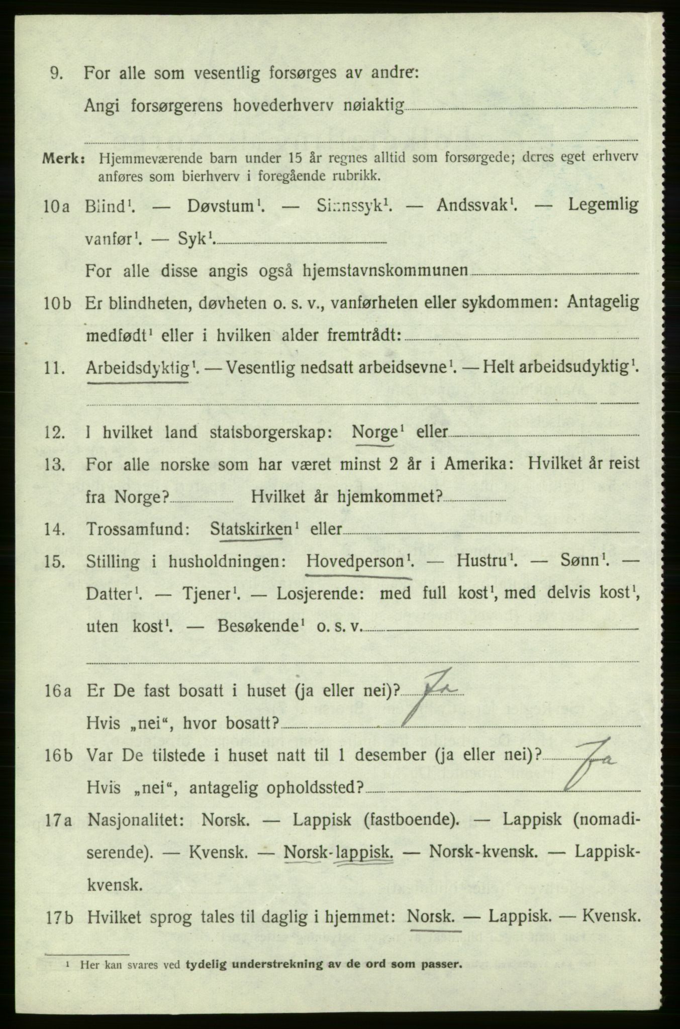 SATØ, 1920 census for Hasvik, 1920, p. 3038