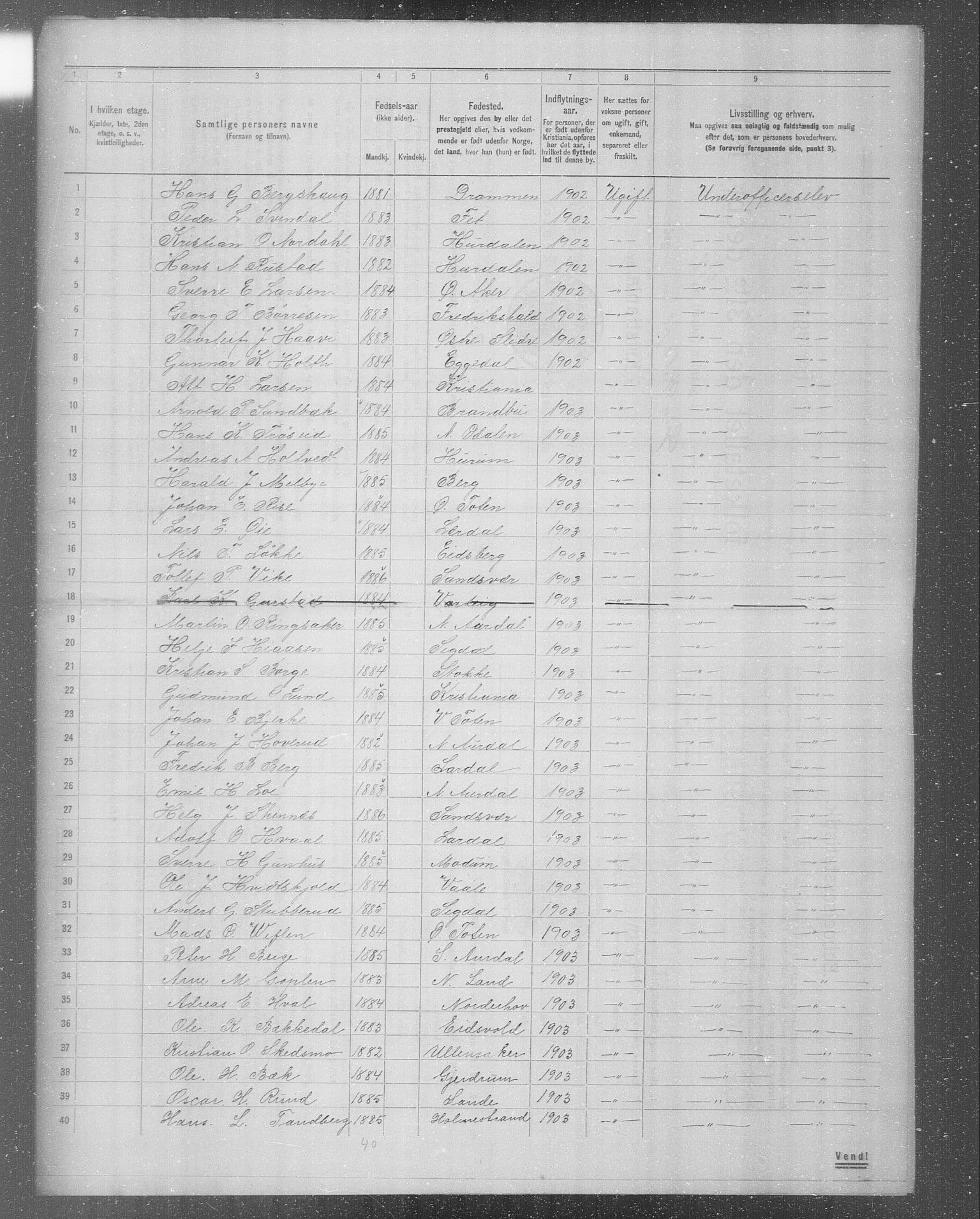 OBA, Municipal Census 1904 for Kristiania, 1904, p. 6046