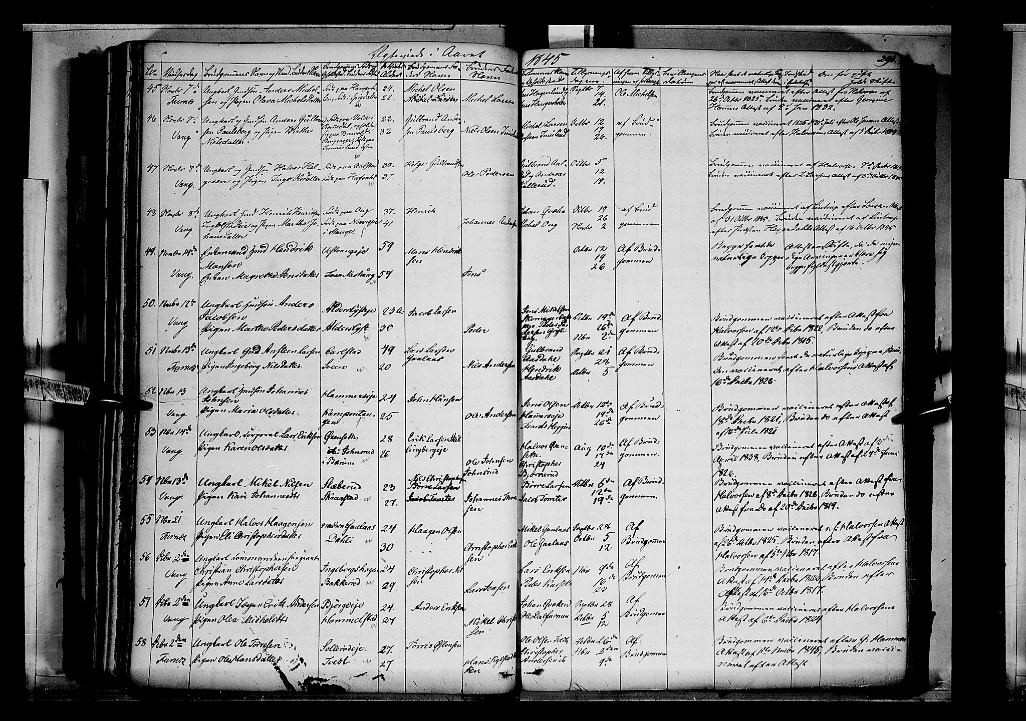 Vang prestekontor, Hedmark, SAH/PREST-008/H/Ha/Haa/L0010: Parish register (official) no. 10, 1841-1855, p. 291