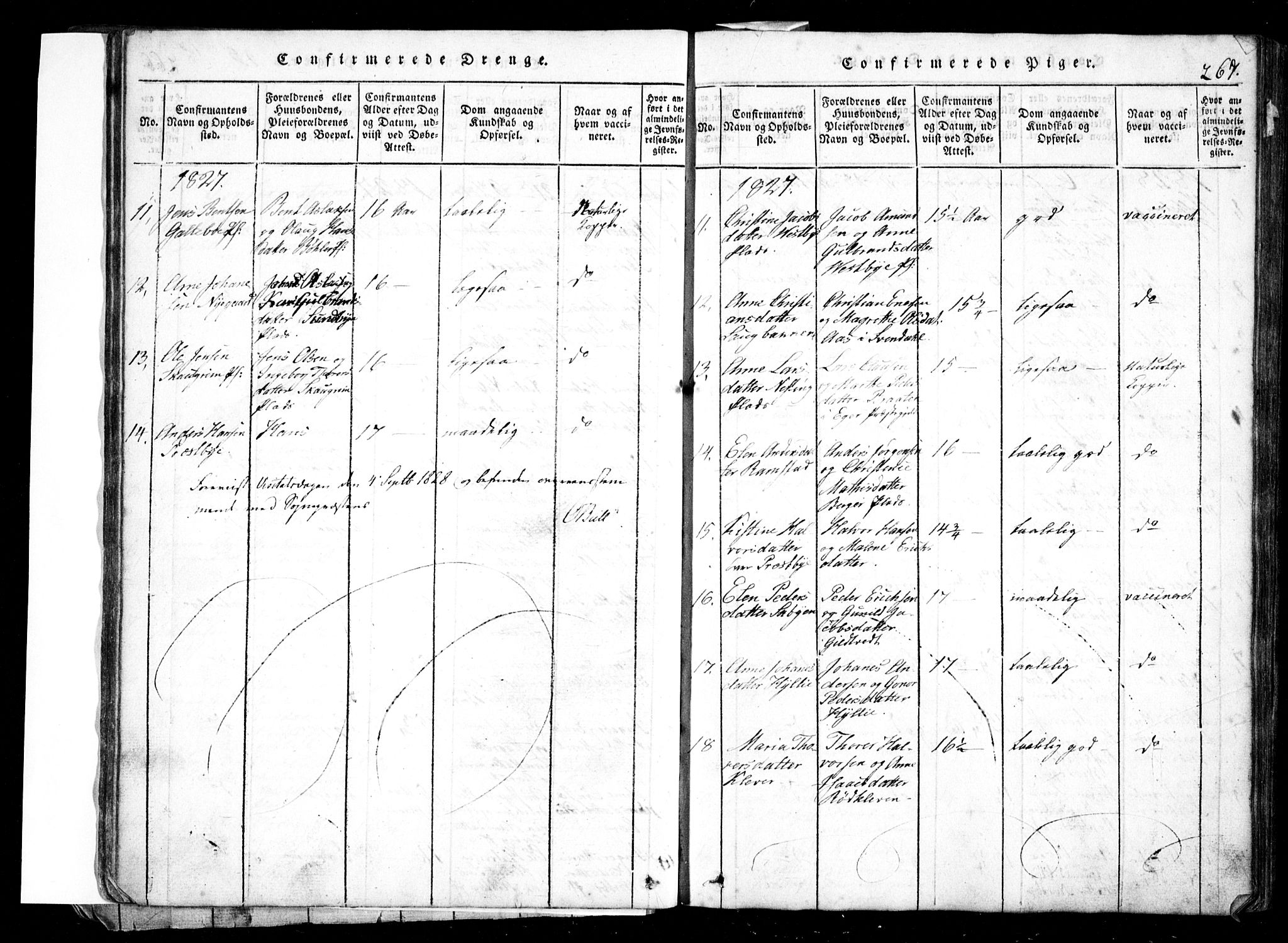 Spydeberg prestekontor Kirkebøker, AV/SAO-A-10924/G/Ga/L0001: Parish register (copy) no. I 1, 1814-1868, p. 267