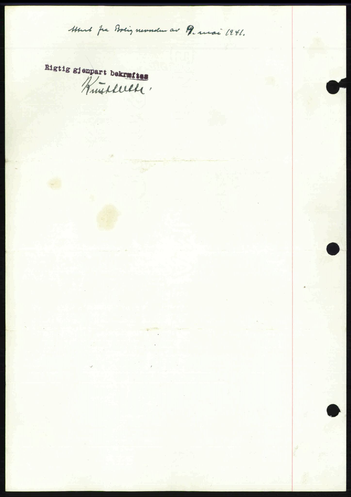 Toten tingrett, SAH/TING-006/H/Hb/Hbc/L0008: Mortgage book no. Hbc-08, 1941-1941, Diary no: : 980/1941