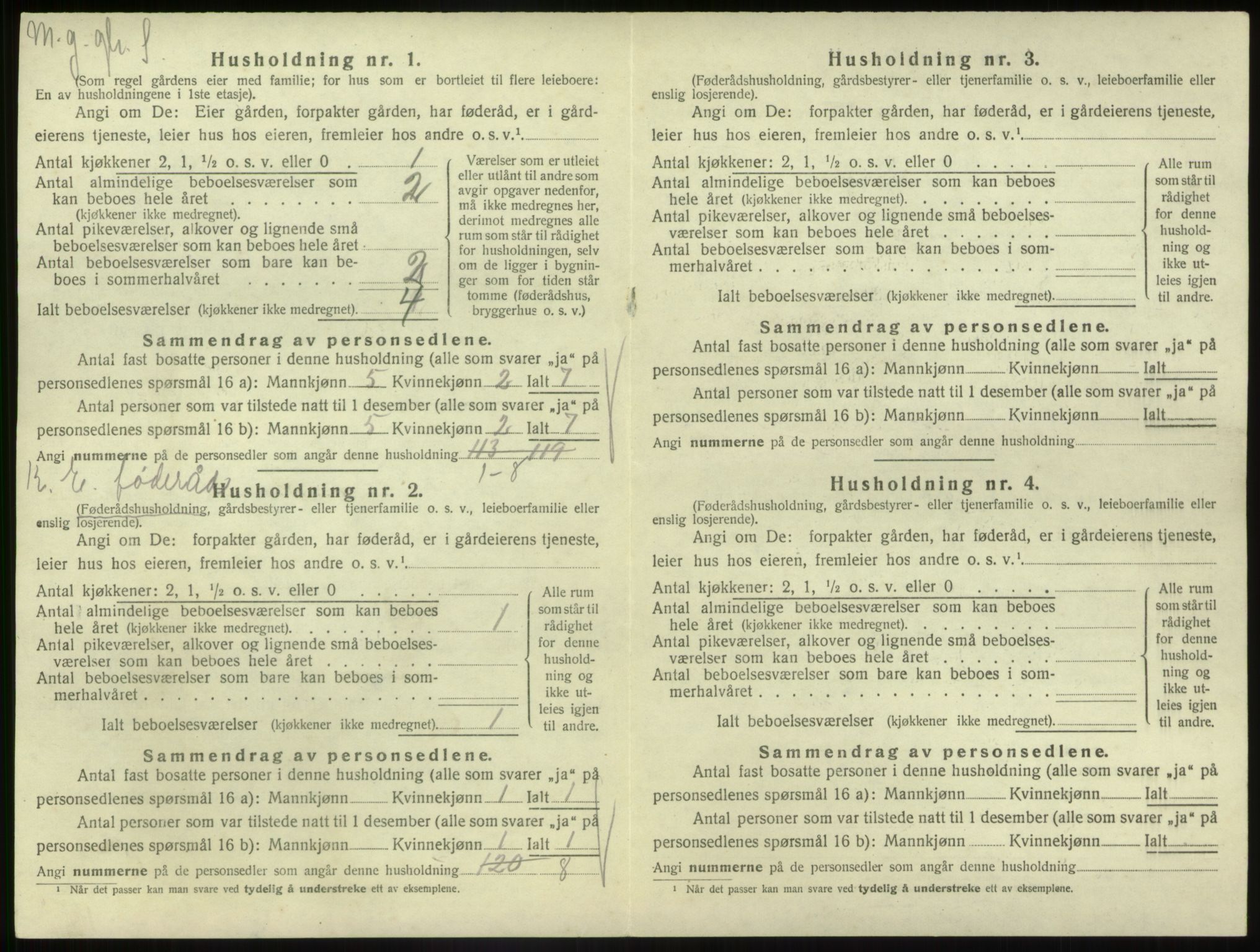 SAB, 1920 census for Gaular, 1920, p. 111