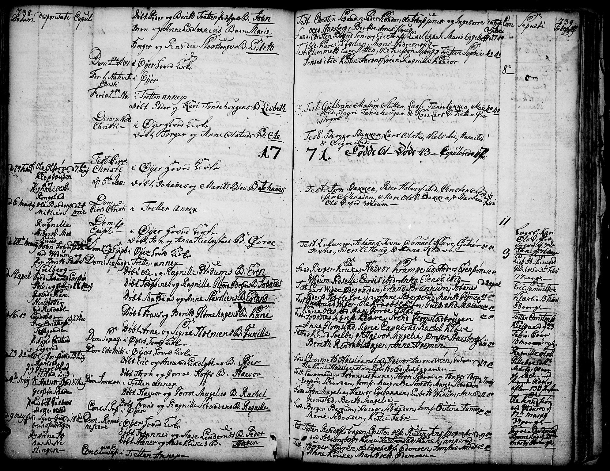 Øyer prestekontor, AV/SAH-PREST-084/H/Ha/Haa/L0002: Parish register (official) no. 2, 1733-1784, p. 238-239
